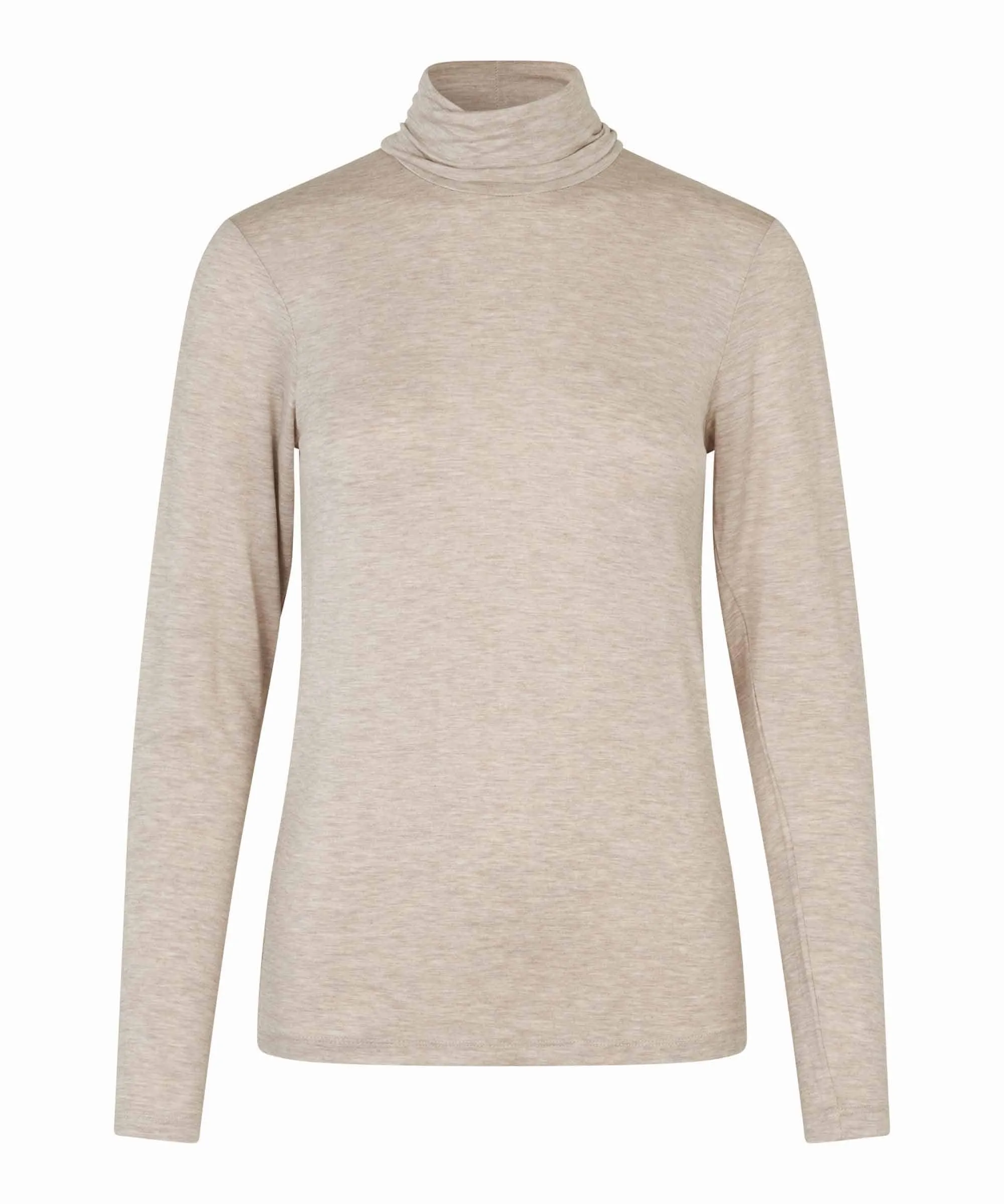 1008467 MaBrooklyn Turtleneck Top - Beige Melange