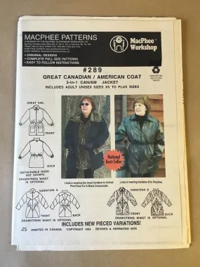 #289 GREAT CANADIAN/ AMERICAN COAT