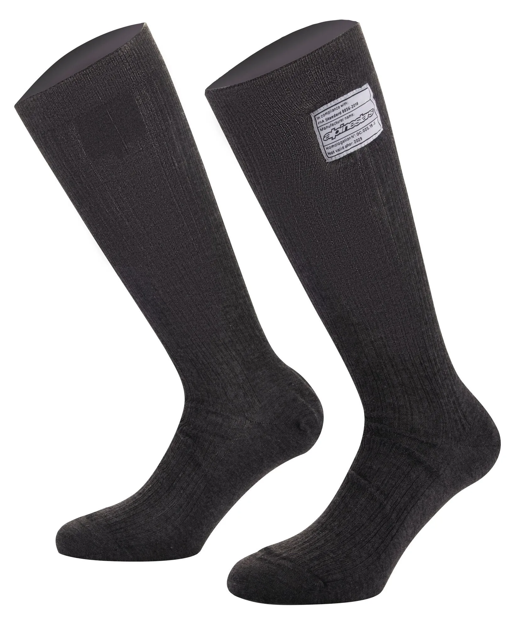 ALPINESTARS 4704021_10_L RACE V4 Racing socks, FIA 8856-2018, black, Size L