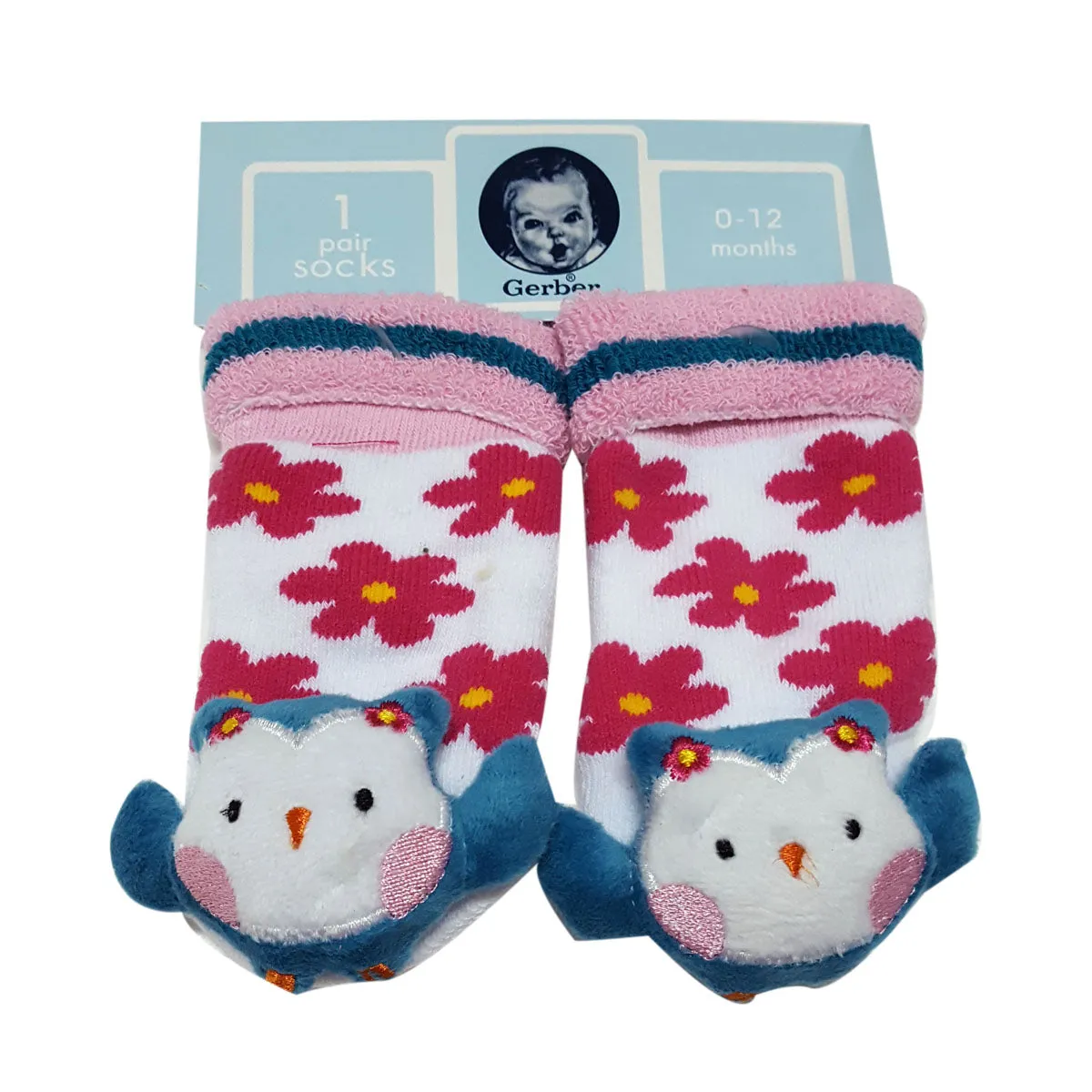 Animal "Rattle" Socks - Owl Special Offer