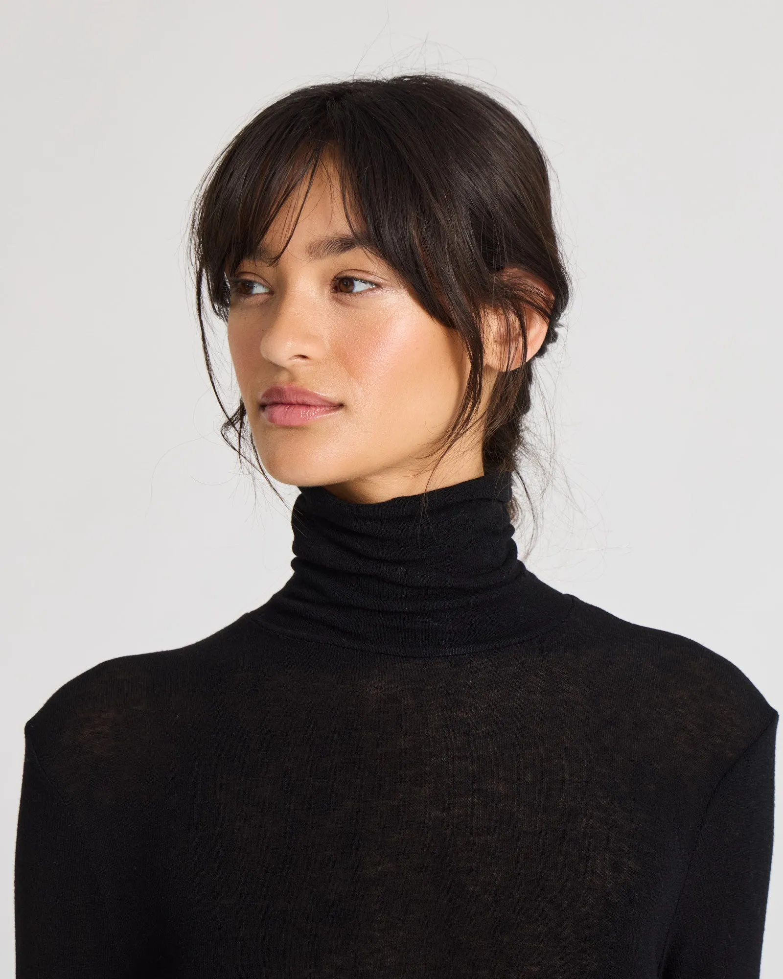 Anna Wool Turtleneck - Black