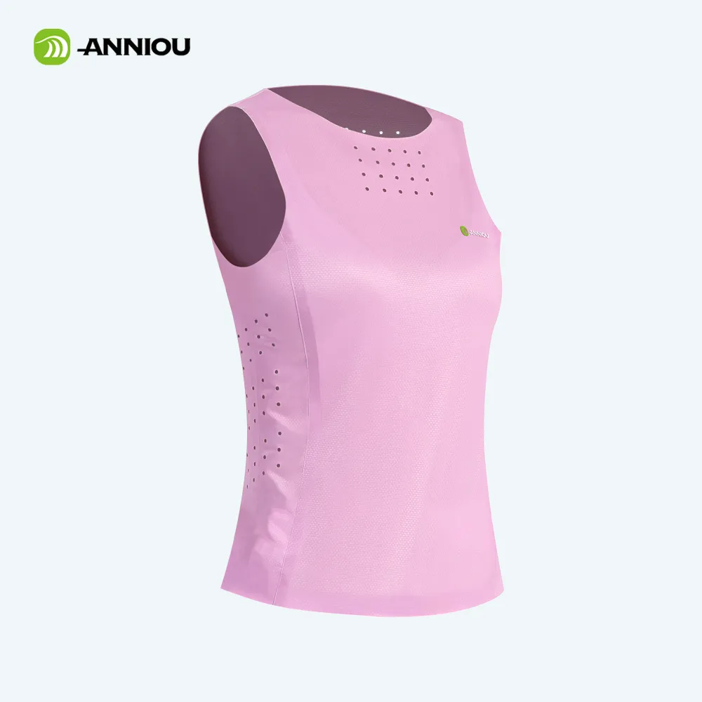 ANNIOU Seamless Yoga Vest Antibacterial Sports Vest for Women Men Breathable Quick Dry Gym Running Fitness Training Tank Top