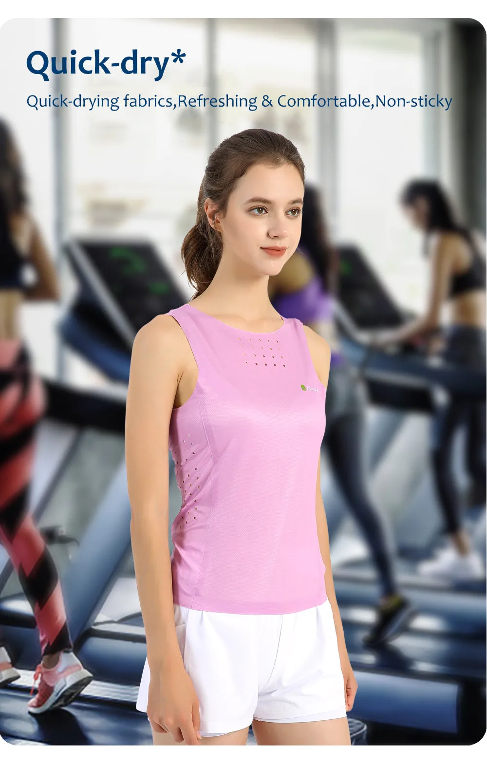 ANNIOU Seamless Yoga Vest Antibacterial Sports Vest for Women Men Breathable Quick Dry Gym Running Fitness Training Tank Top