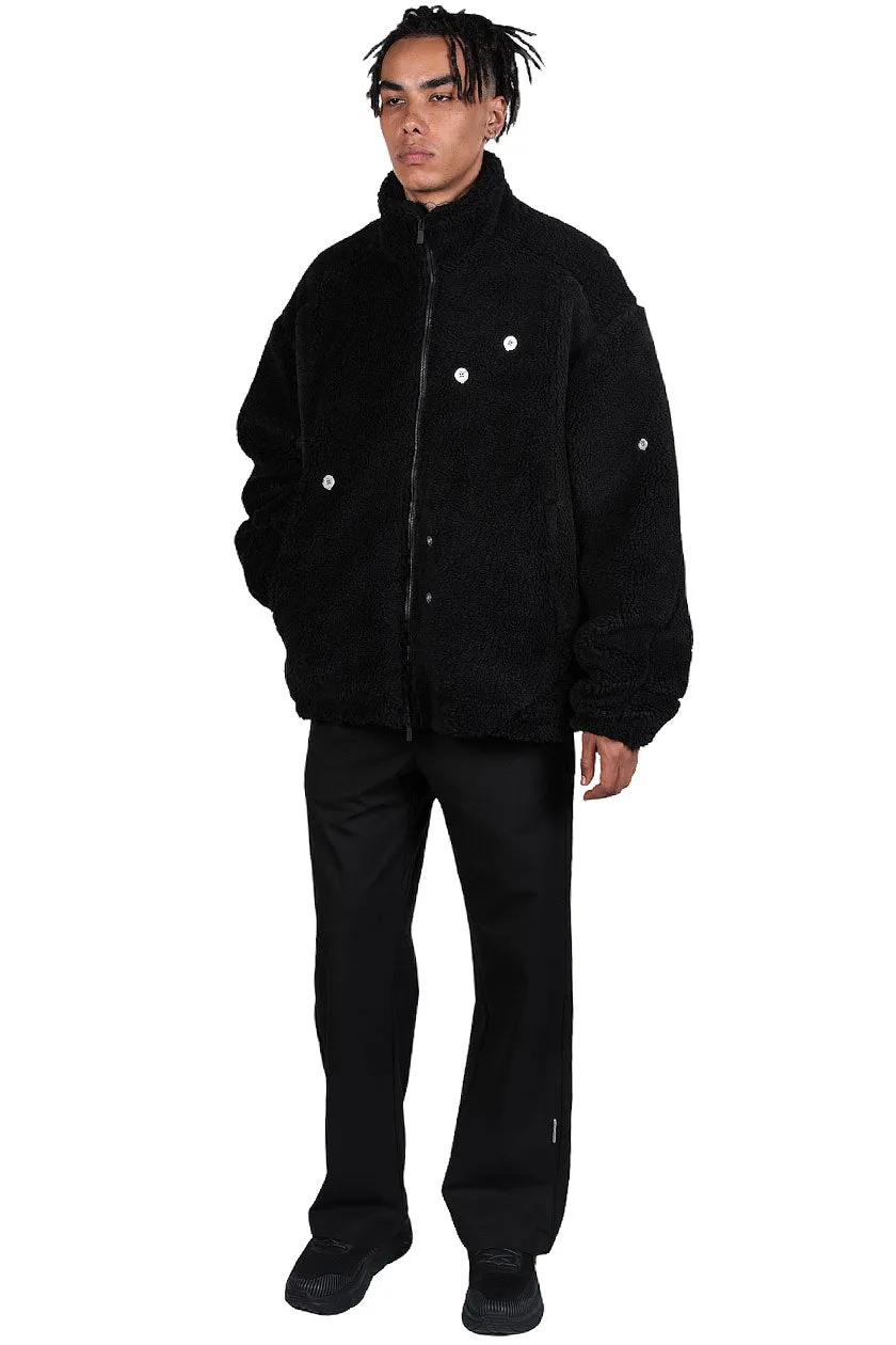 Arc Panelled Asteroid Padded Fleece Coat