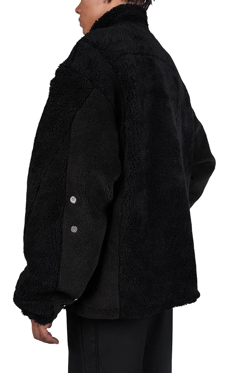 Arc Panelled Asteroid Padded Fleece Coat