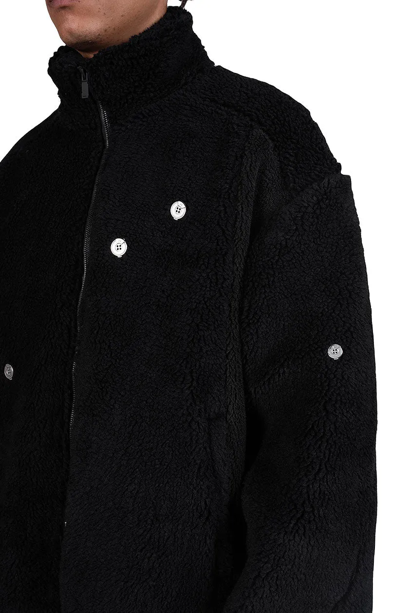 Arc Panelled Asteroid Padded Fleece Coat