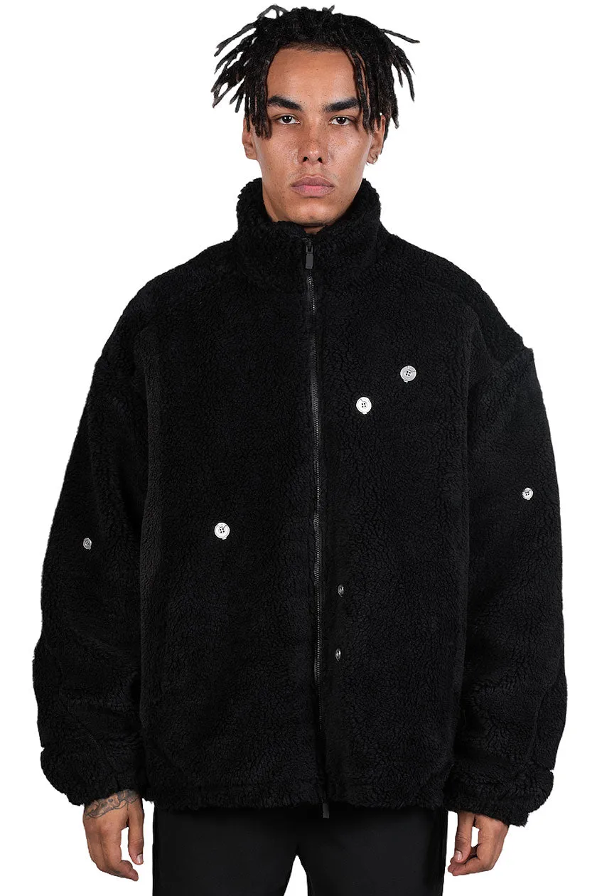 Arc Panelled Asteroid Padded Fleece Coat