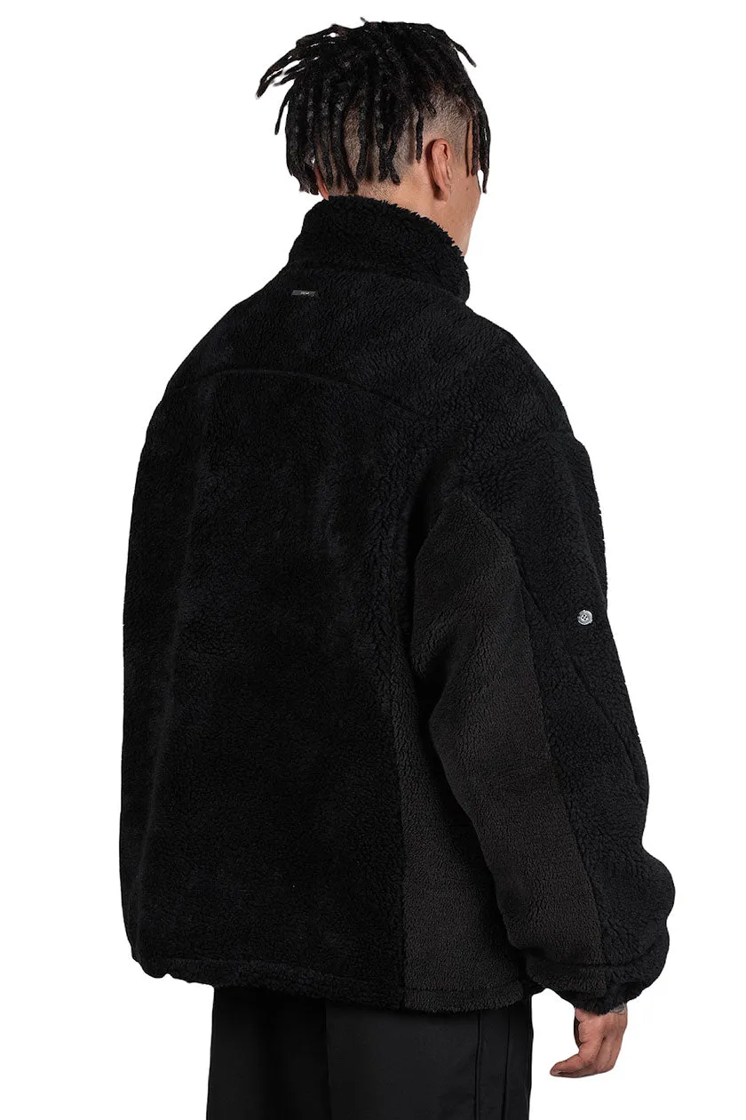 Arc Panelled Asteroid Padded Fleece Coat