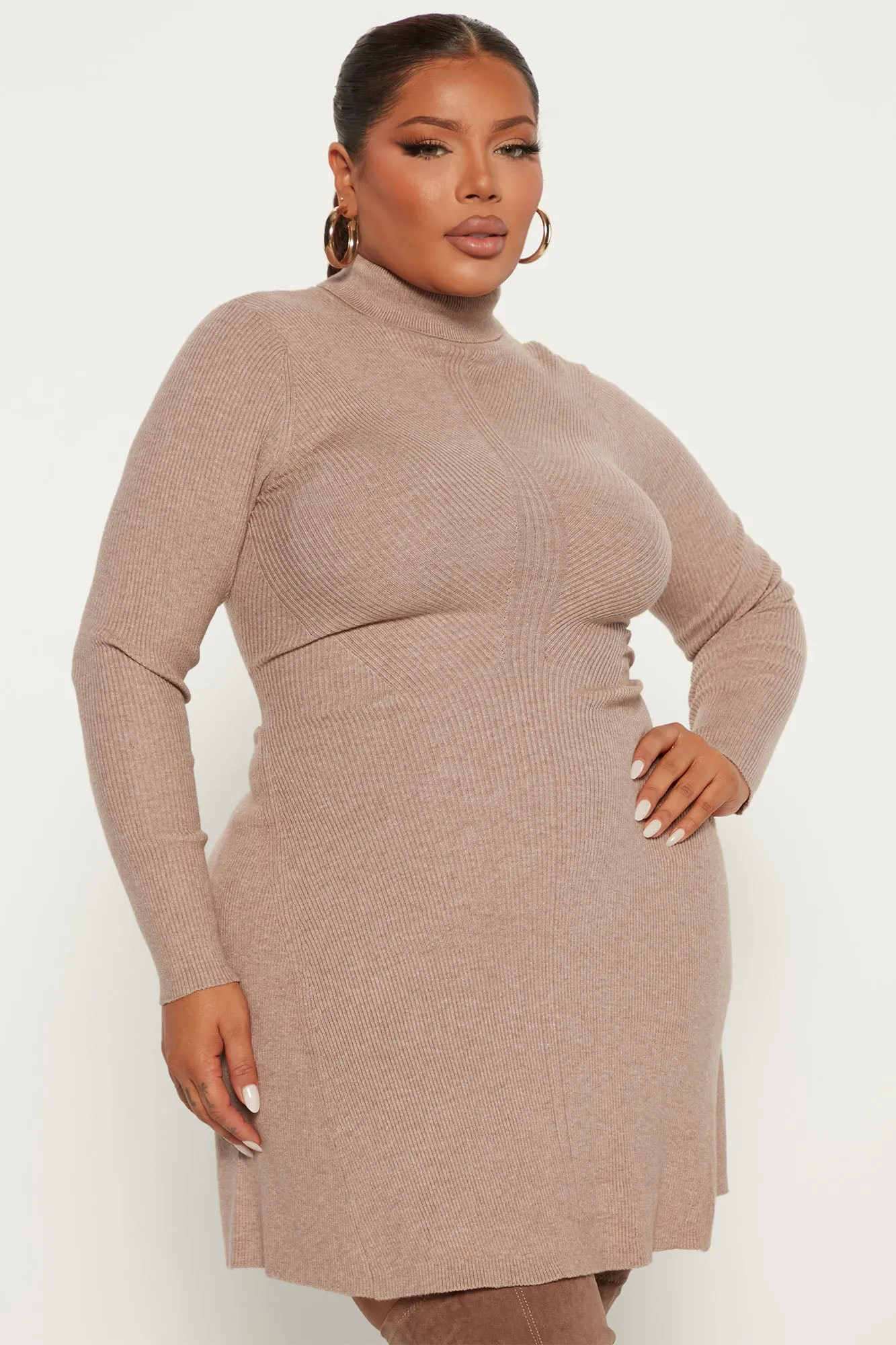 Arissa Sweater Mini Dress - Oatmeal