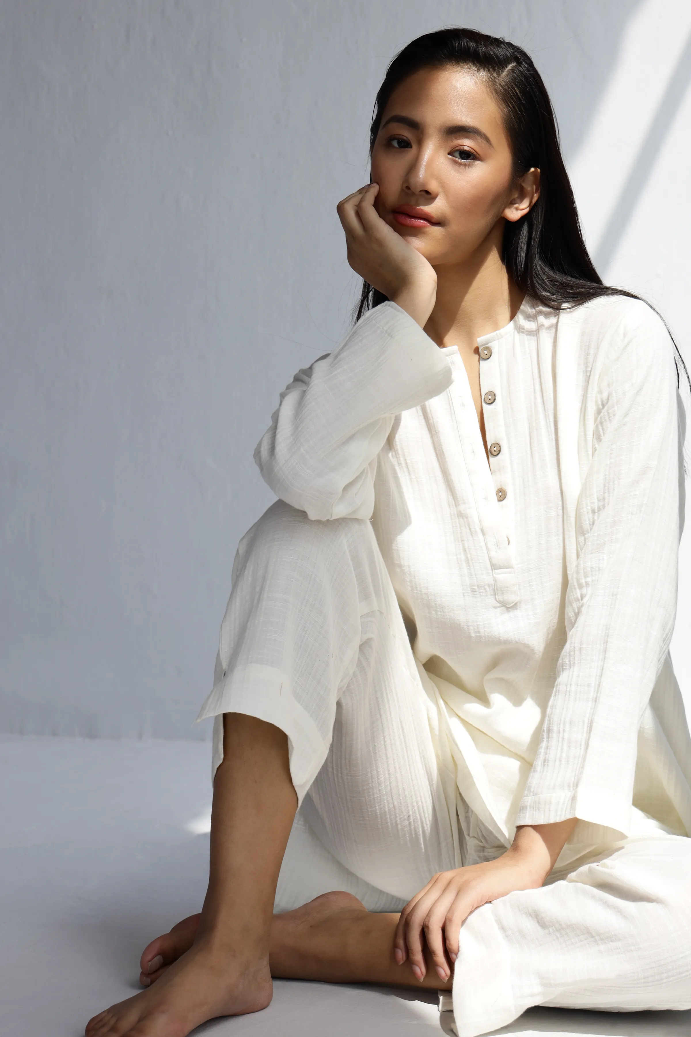 Aviary Tunic Set : Cloud White