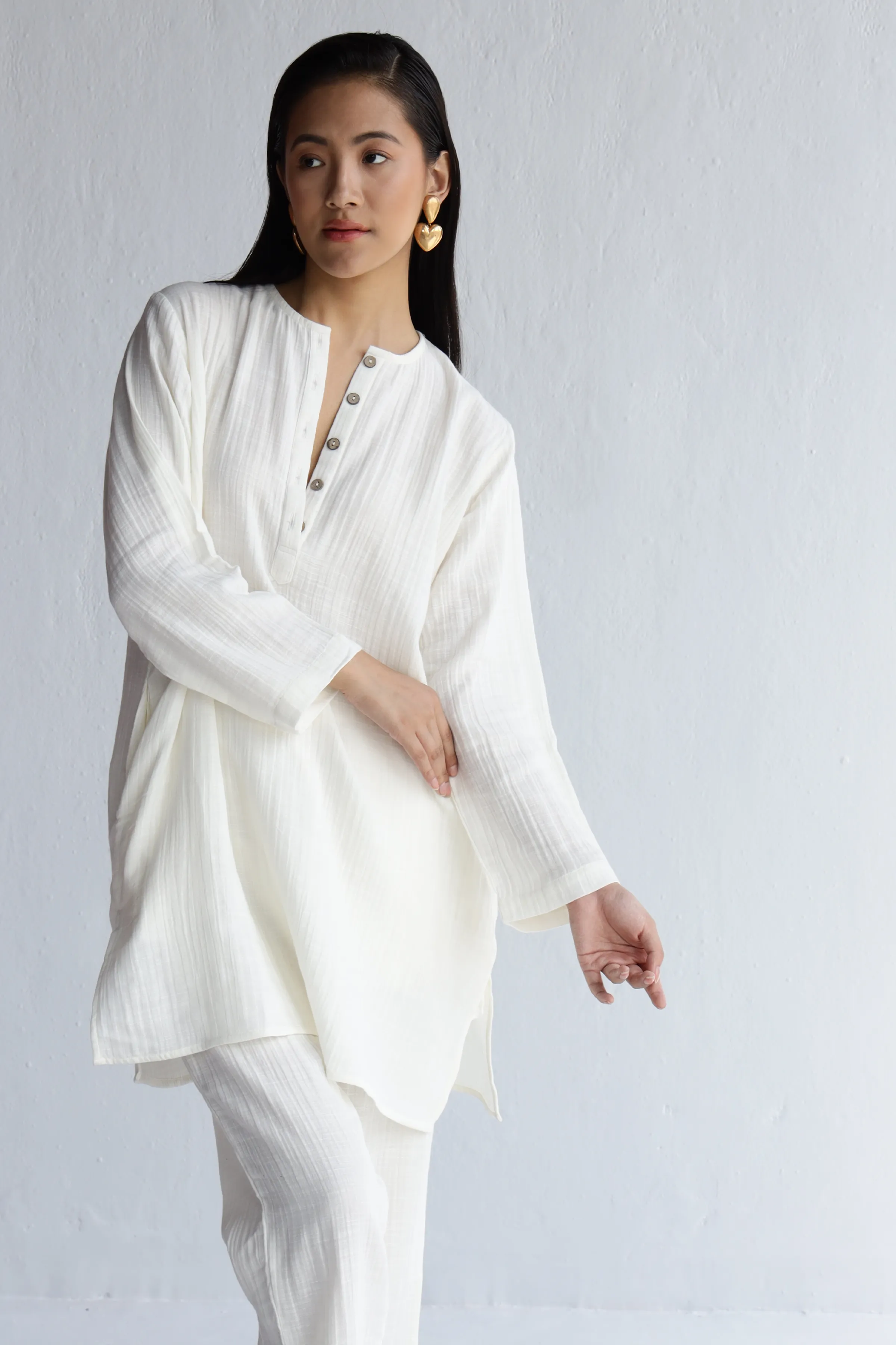 Aviary Tunic Set : Cloud White