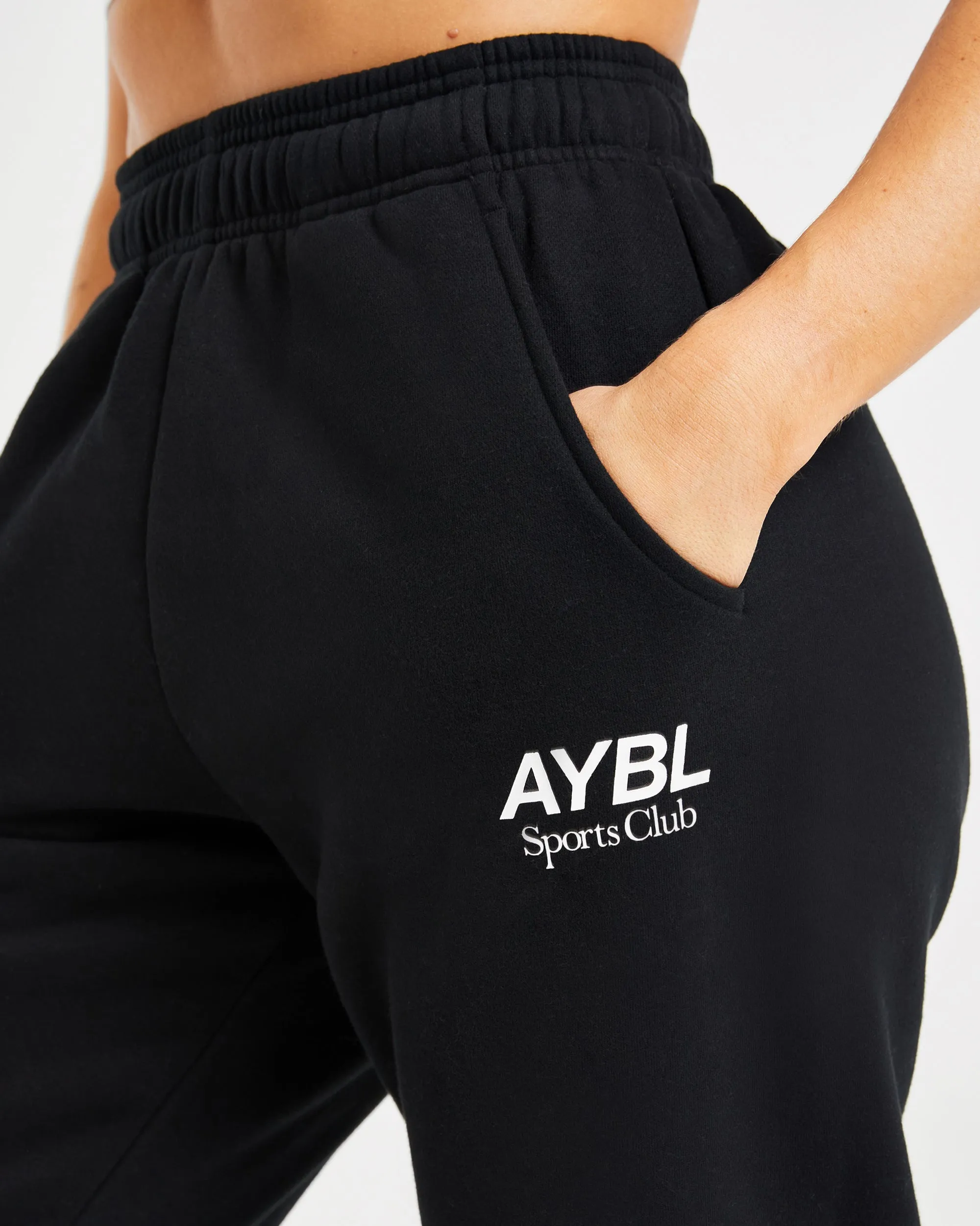 AYBL Sports Club Oversized Joggers - Black/White