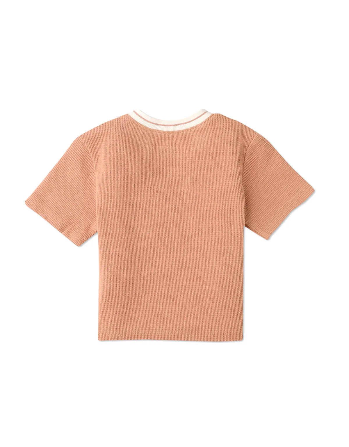 BABY BOYS ANCHOR EMBROIDERED WAFFLE TEE