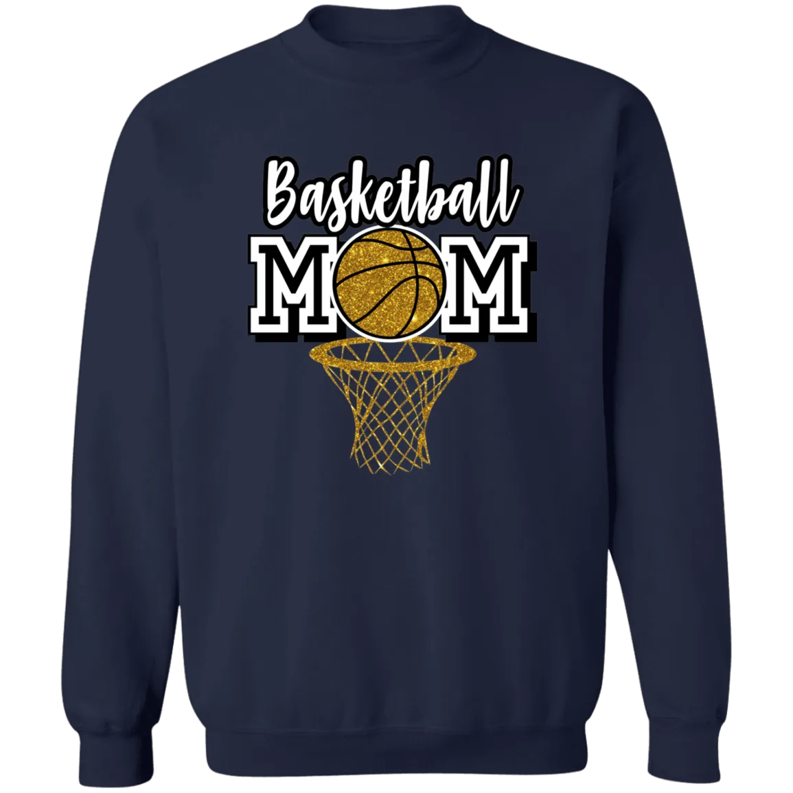 Basketball Mom Crewneck Pullover Sweatshirt