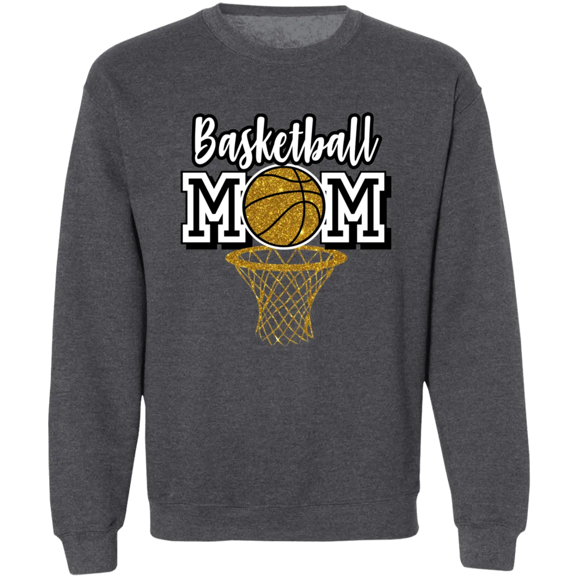 Basketball Mom Crewneck Pullover Sweatshirt