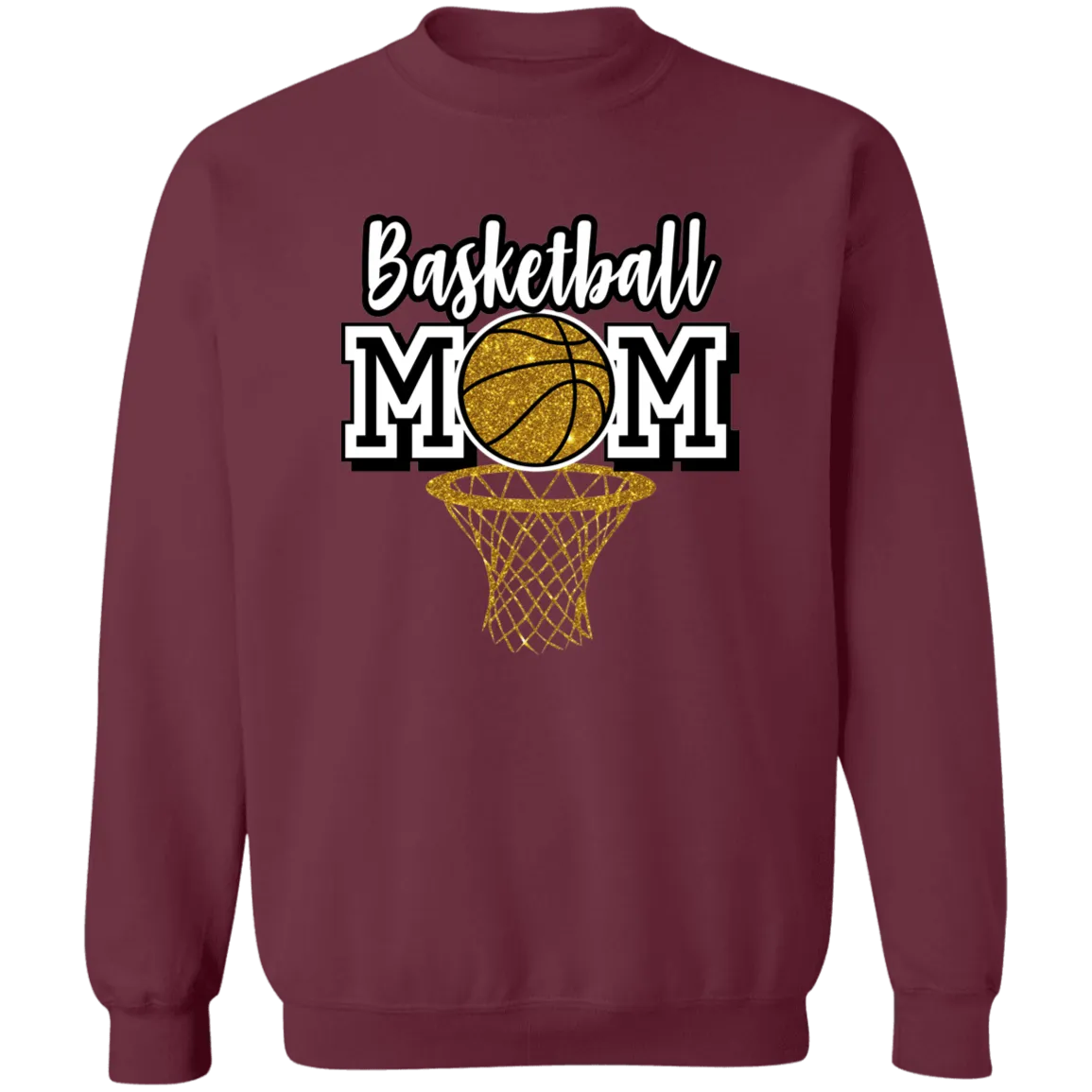 Basketball Mom Crewneck Pullover Sweatshirt