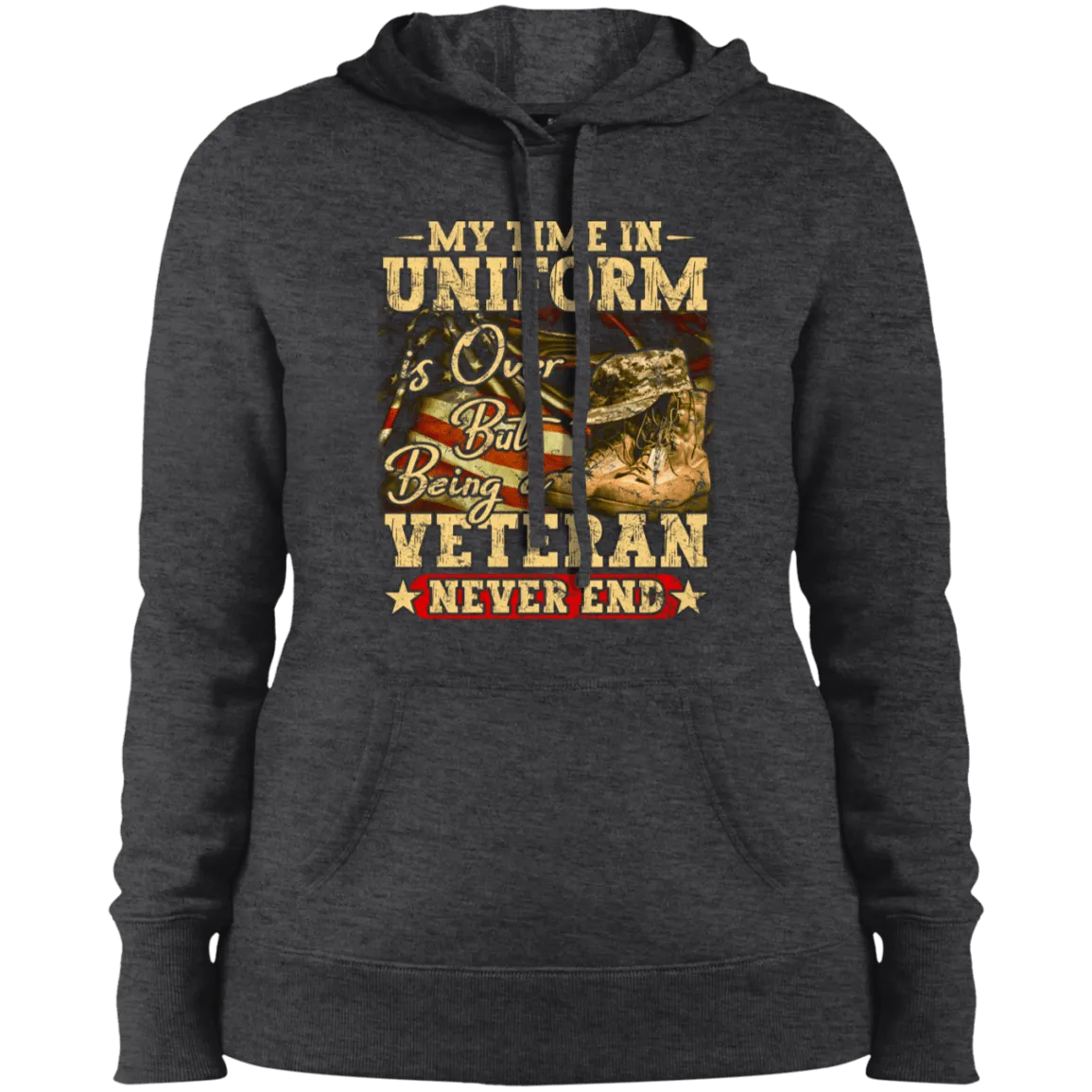 Being A Veteran Ladies' Pullover Hooded Sweatshirt