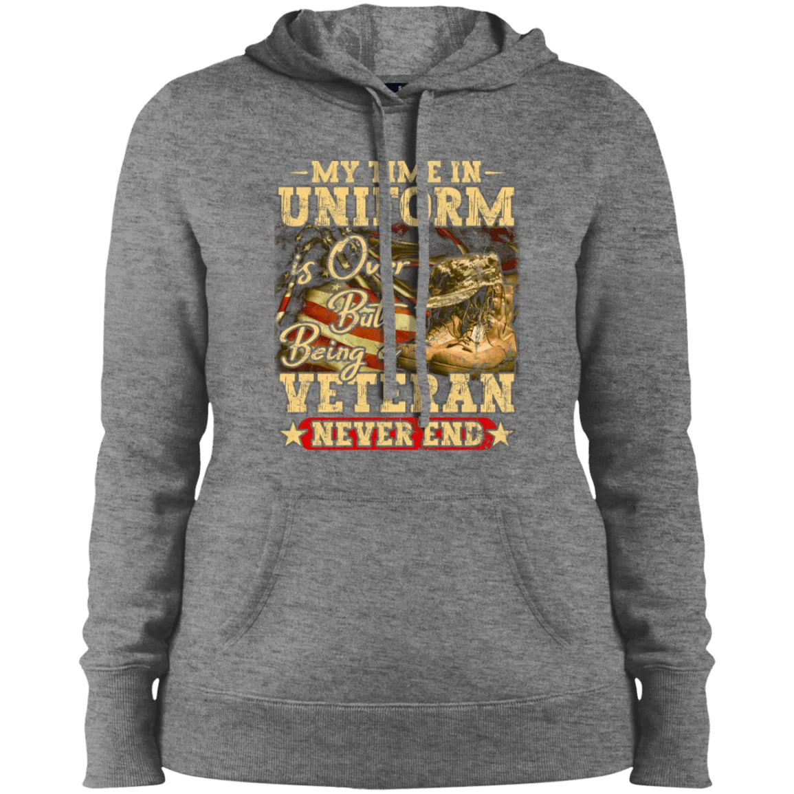 Being A Veteran Ladies' Pullover Hooded Sweatshirt