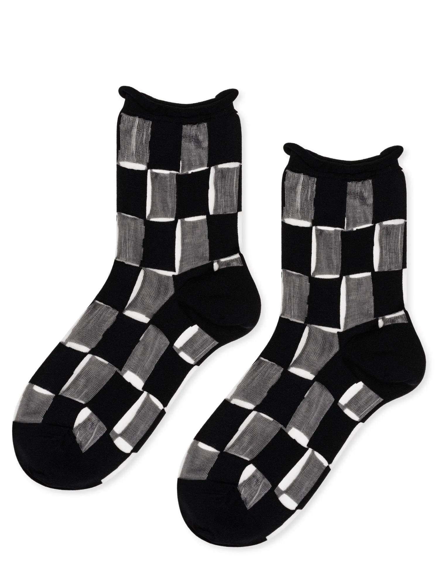 Berlin Sheer Short Crew Socks - Black