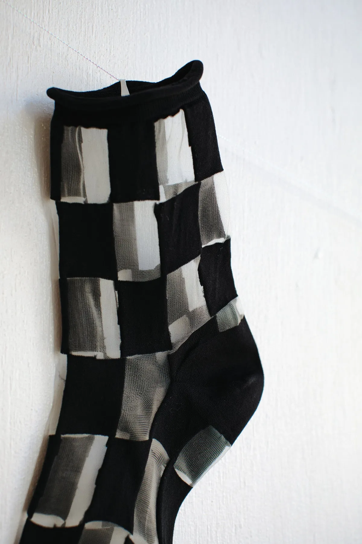 Berlin Sheer Short Crew Socks - Black