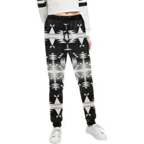 Between the Mountains Black and White Women's Sweatpants