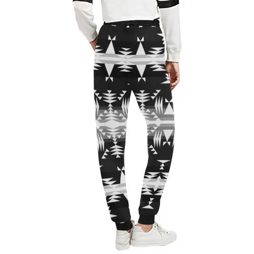 Between the Mountains Black and White Women's Sweatpants