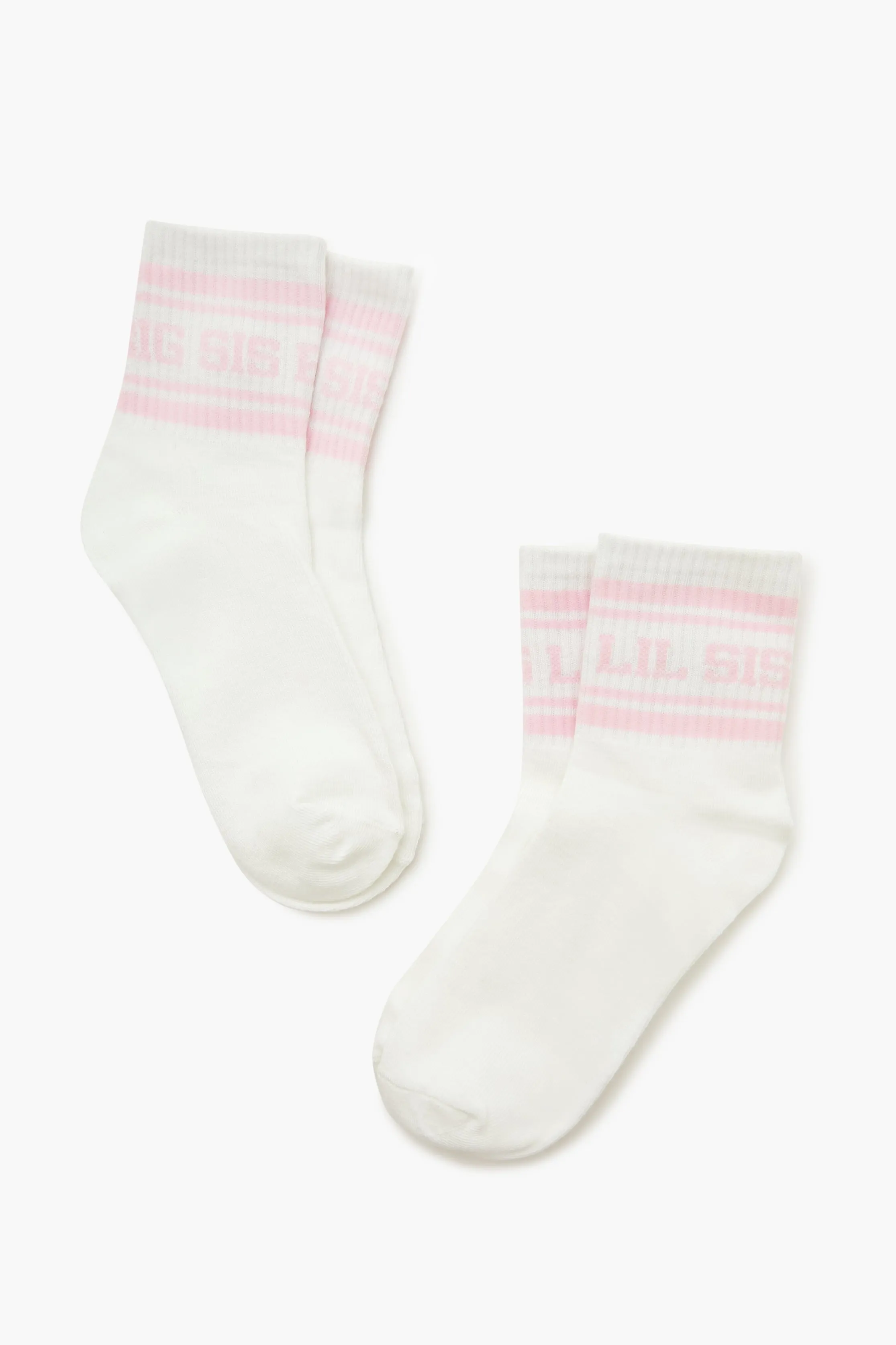 Big Sis Lil Sis Crew Socks  (3 Pack)