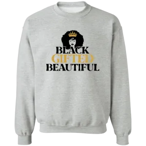 Black Gifted Beautiful Ladies Crewneck Pullover Sweatshirt