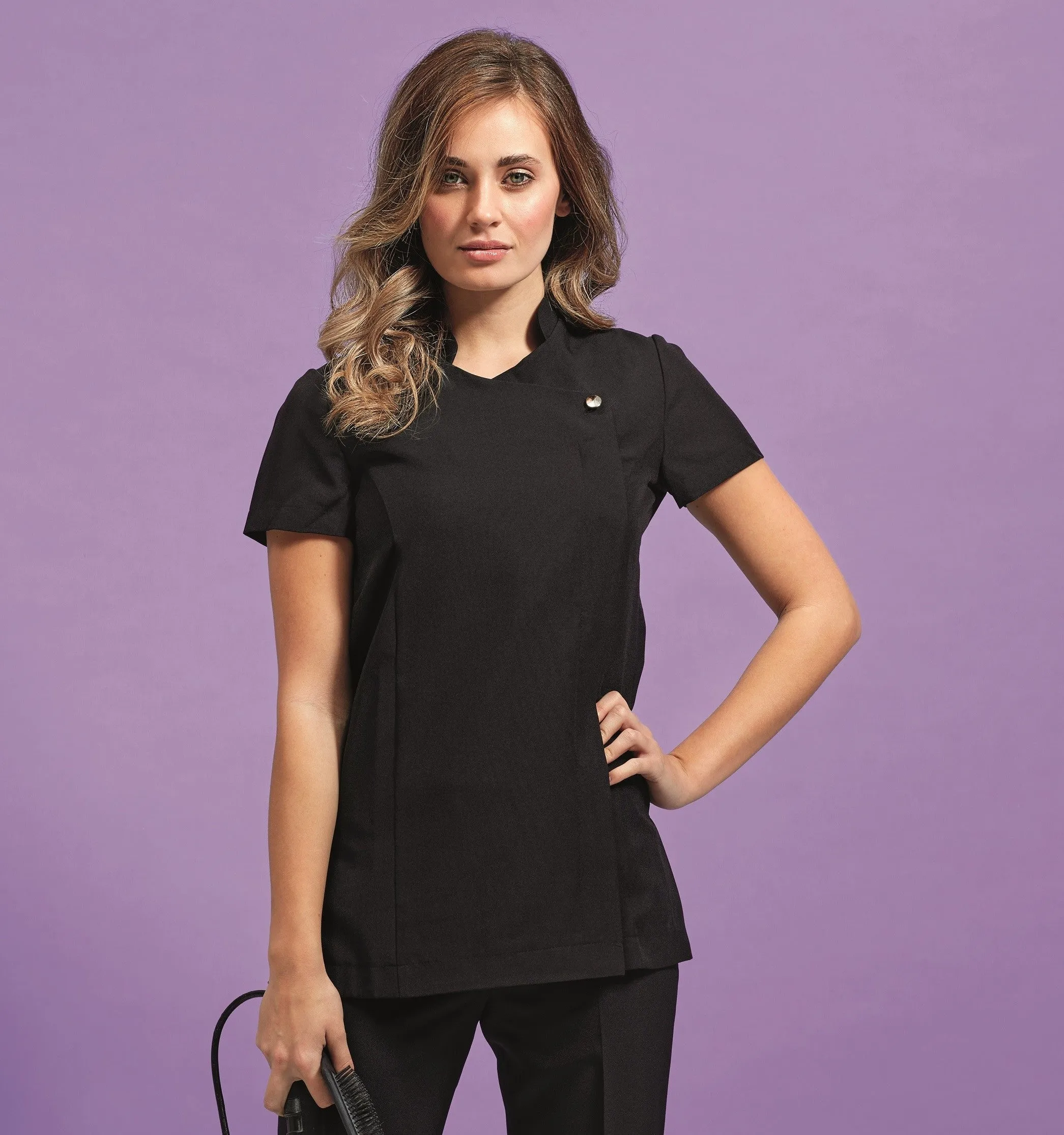 'Blossom' Beauty & Spa Tunic | BLACK