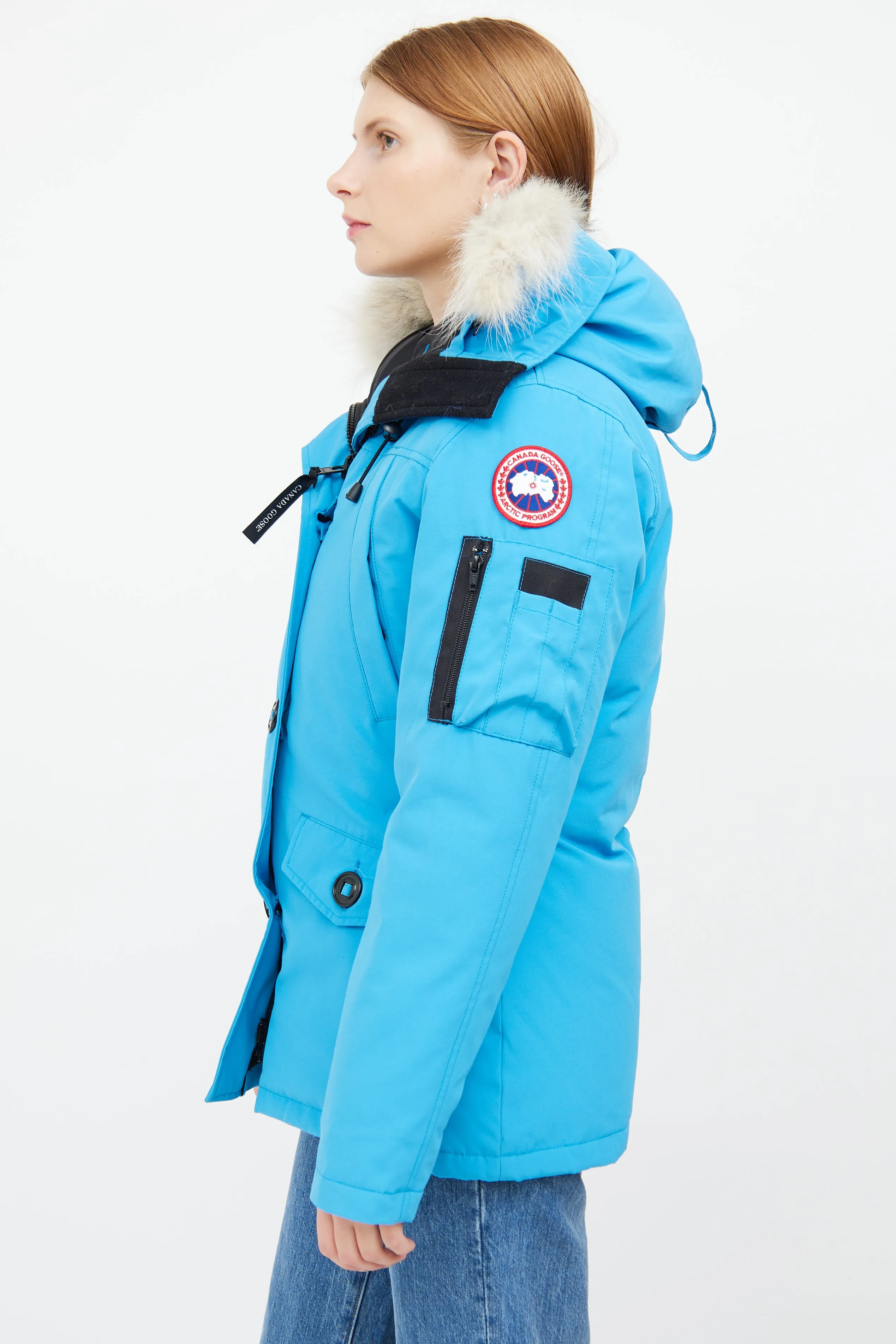 Blue Montebello Down & Fur Hood Parka