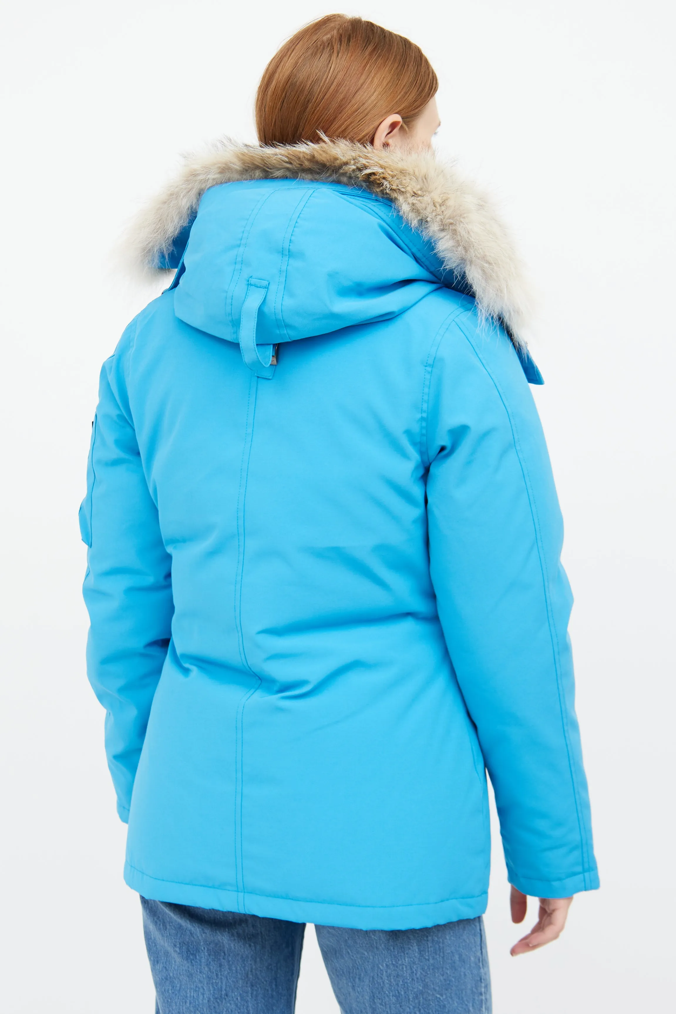 Blue Montebello Down & Fur Hood Parka