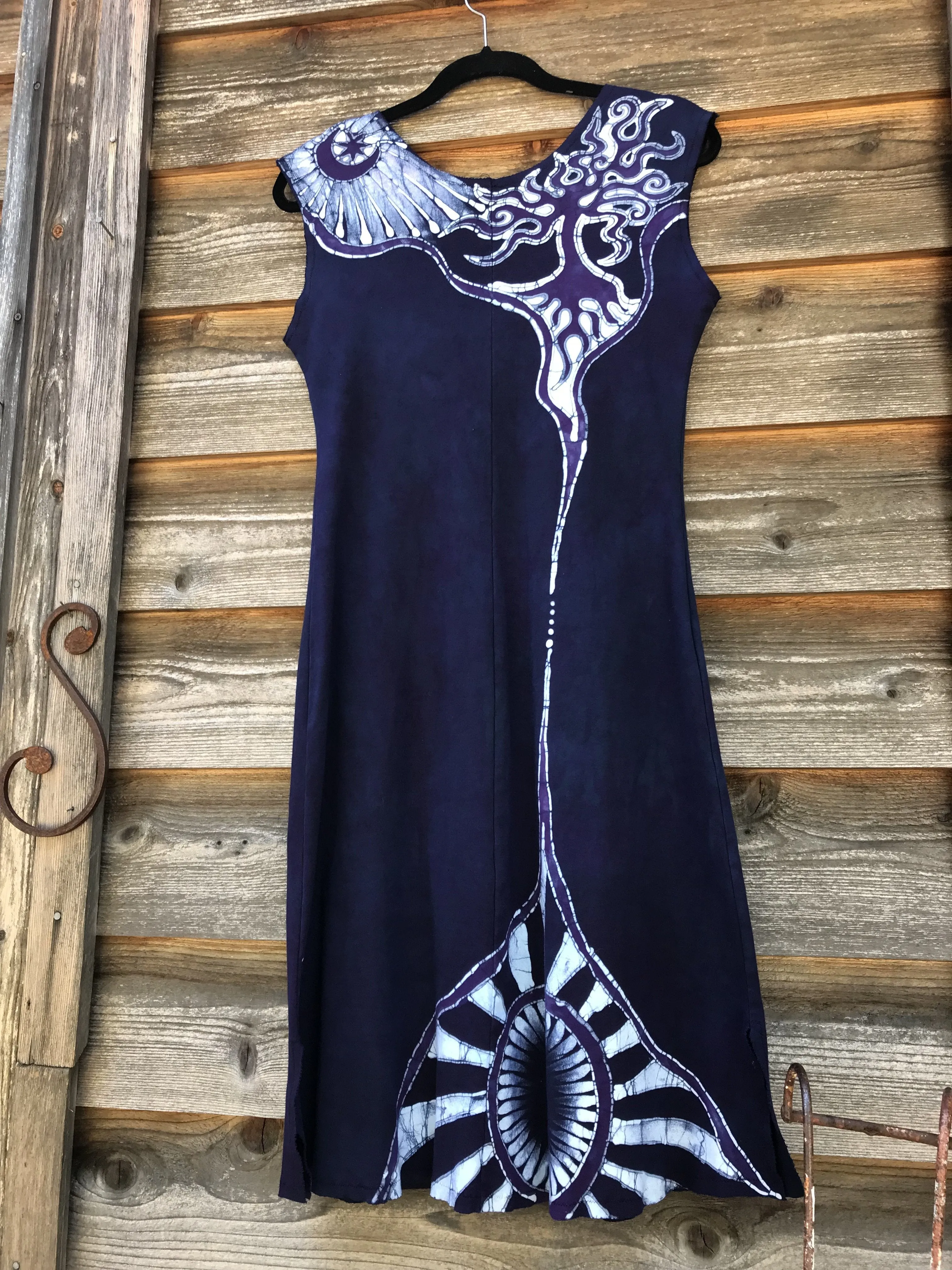 Blue Mountain Sun Batikwalla Handmade Batik Dress in Organic Cotton - Imperfect