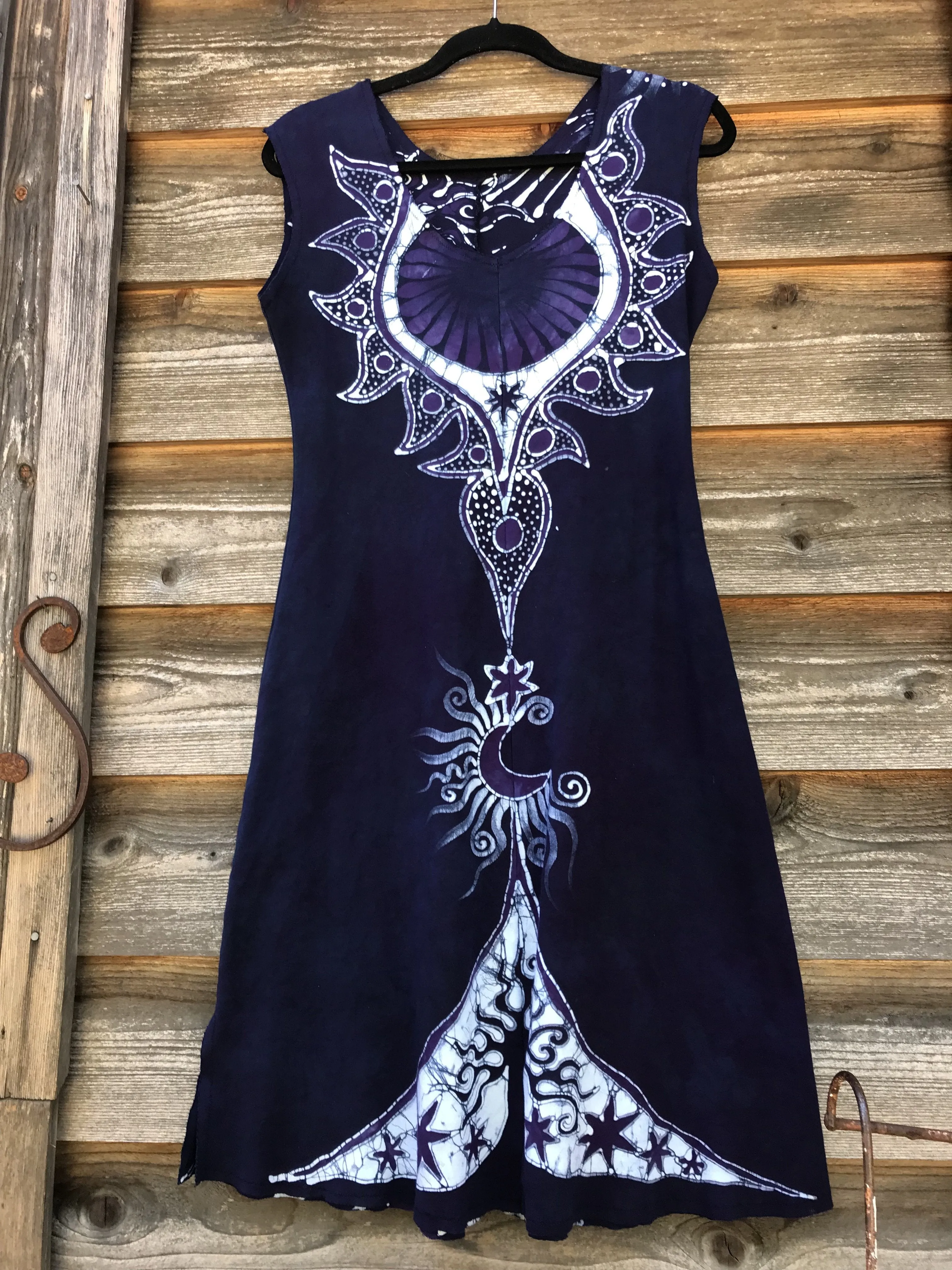 Blue Mountain Sun Batikwalla Handmade Batik Dress in Organic Cotton - Imperfect