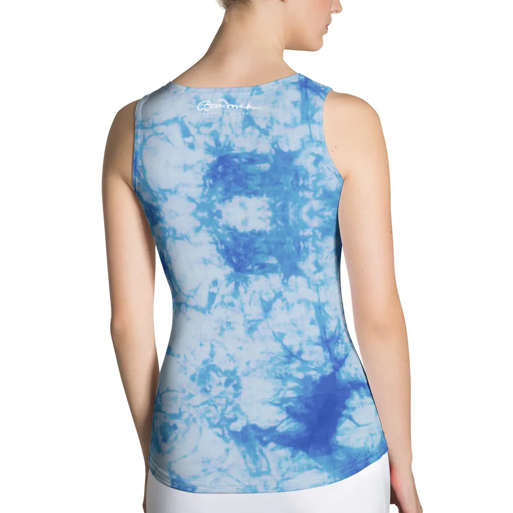 Blue Tie Dye Tank Top