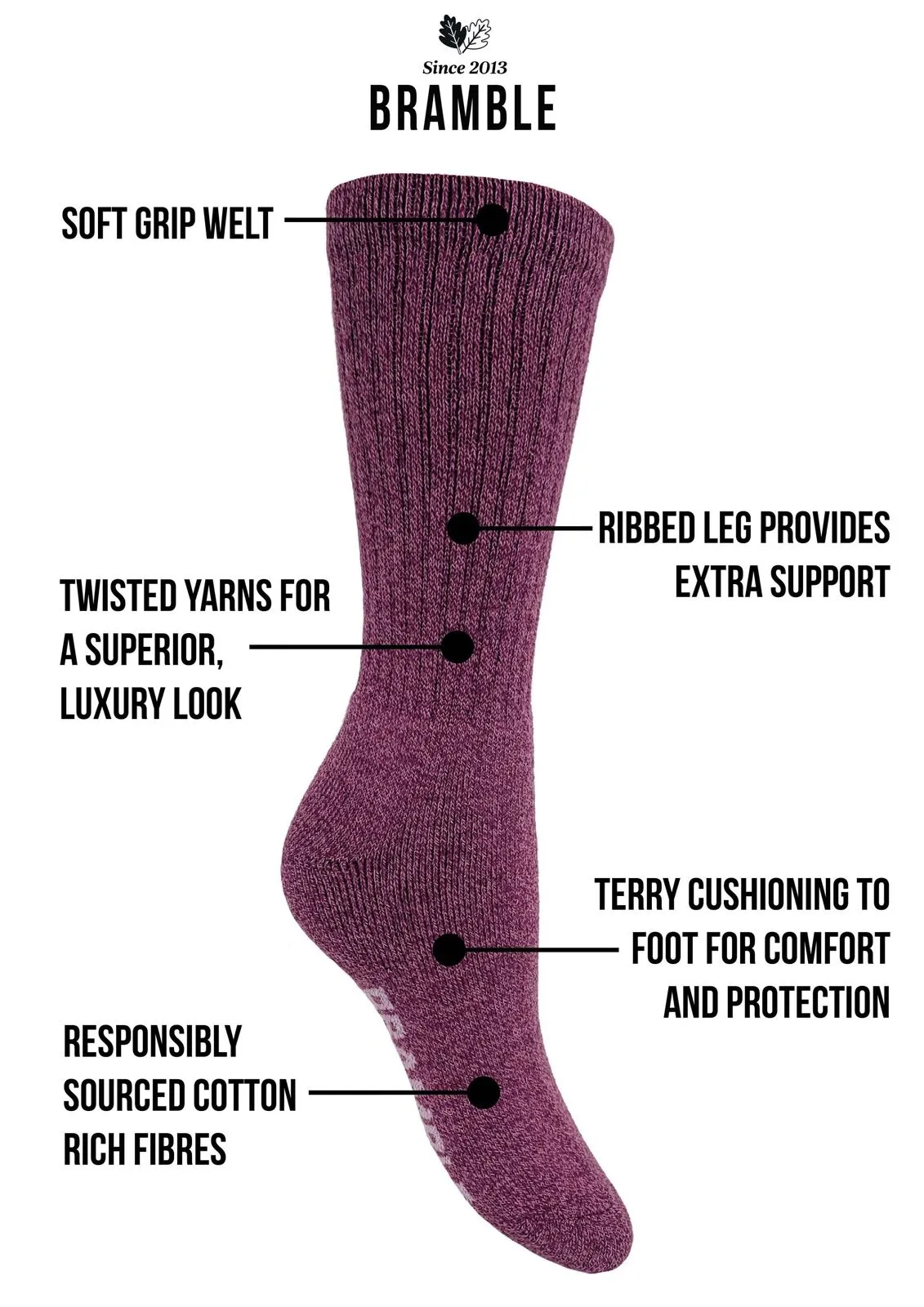 Bramble - Ladies All Terrain Socks | 3 Pairs