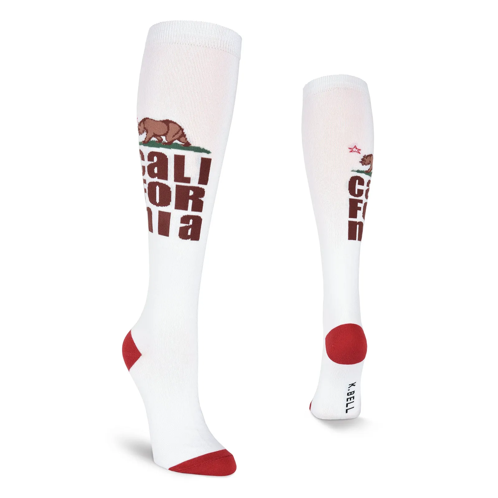 California Knee High White Socks