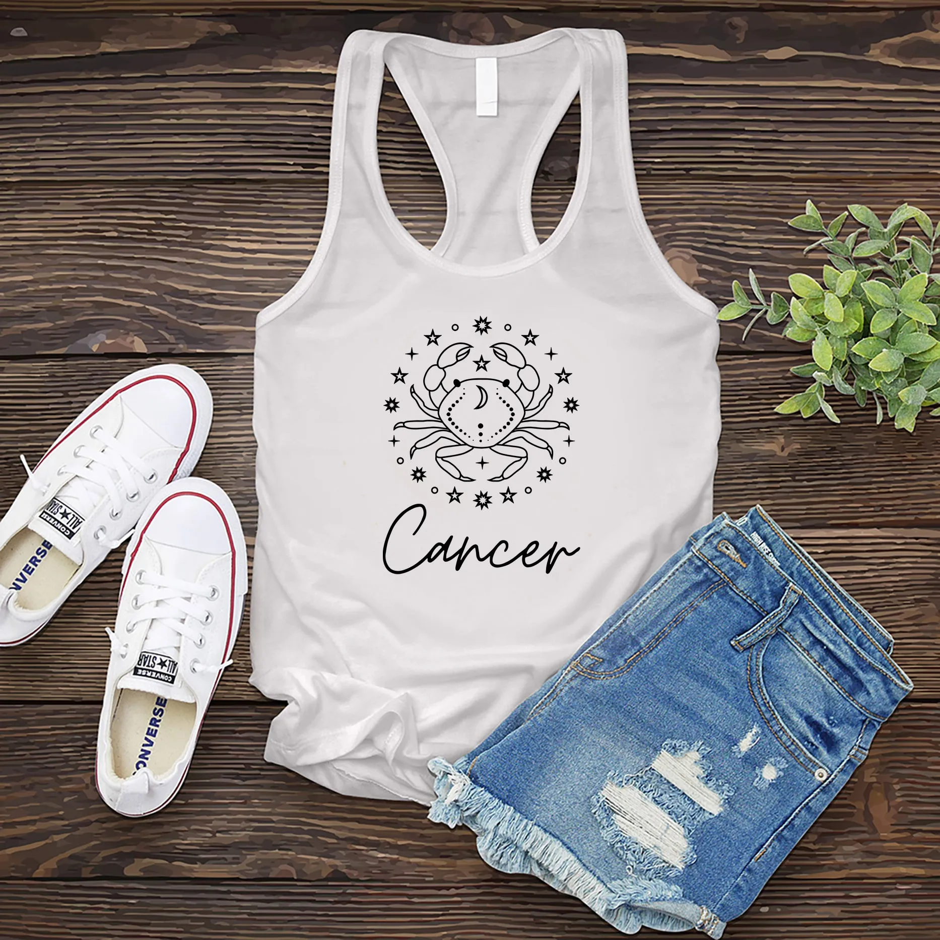 Cancer Crab Star Circle Women's Tank Top