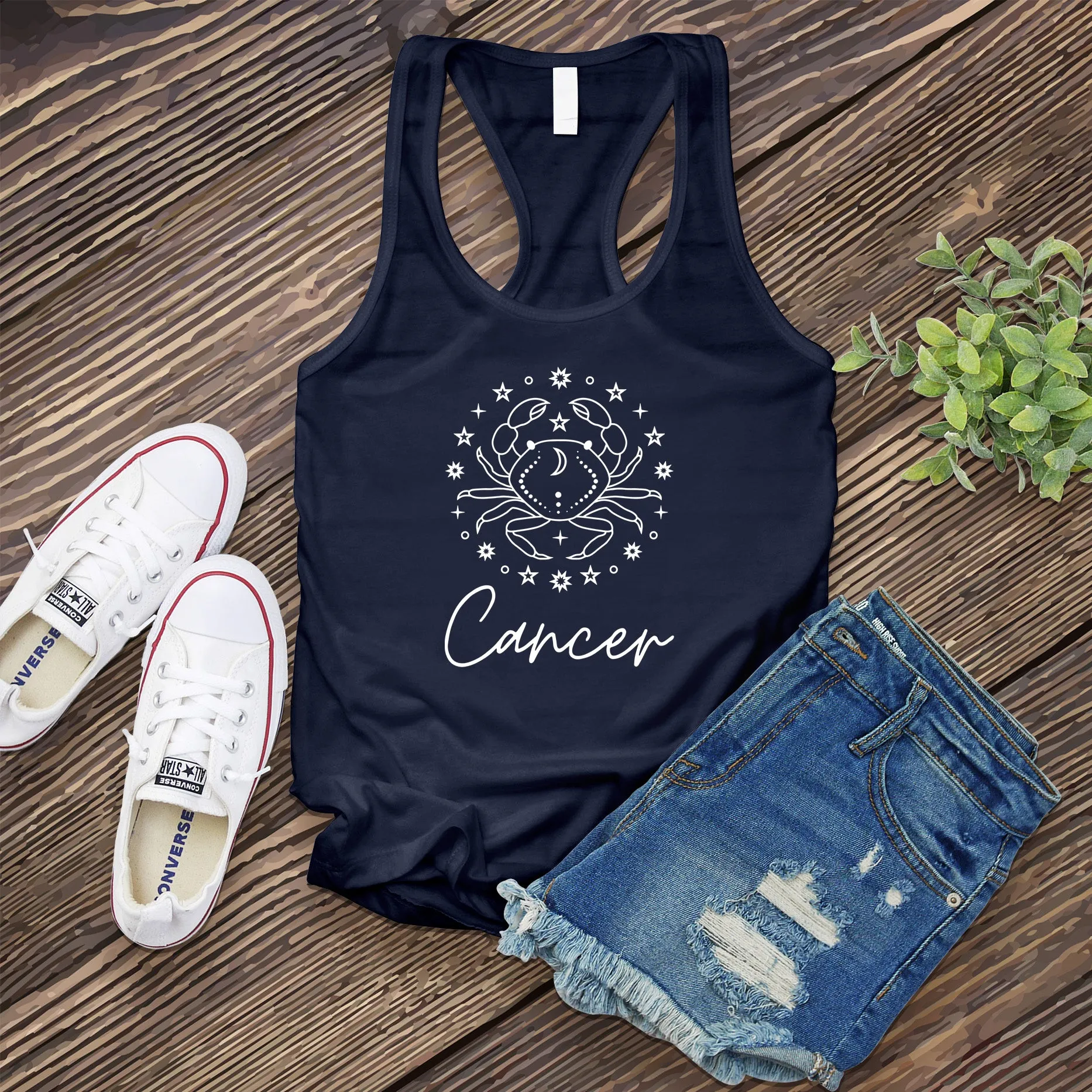 Cancer Crab Star Circle Women's Tank Top