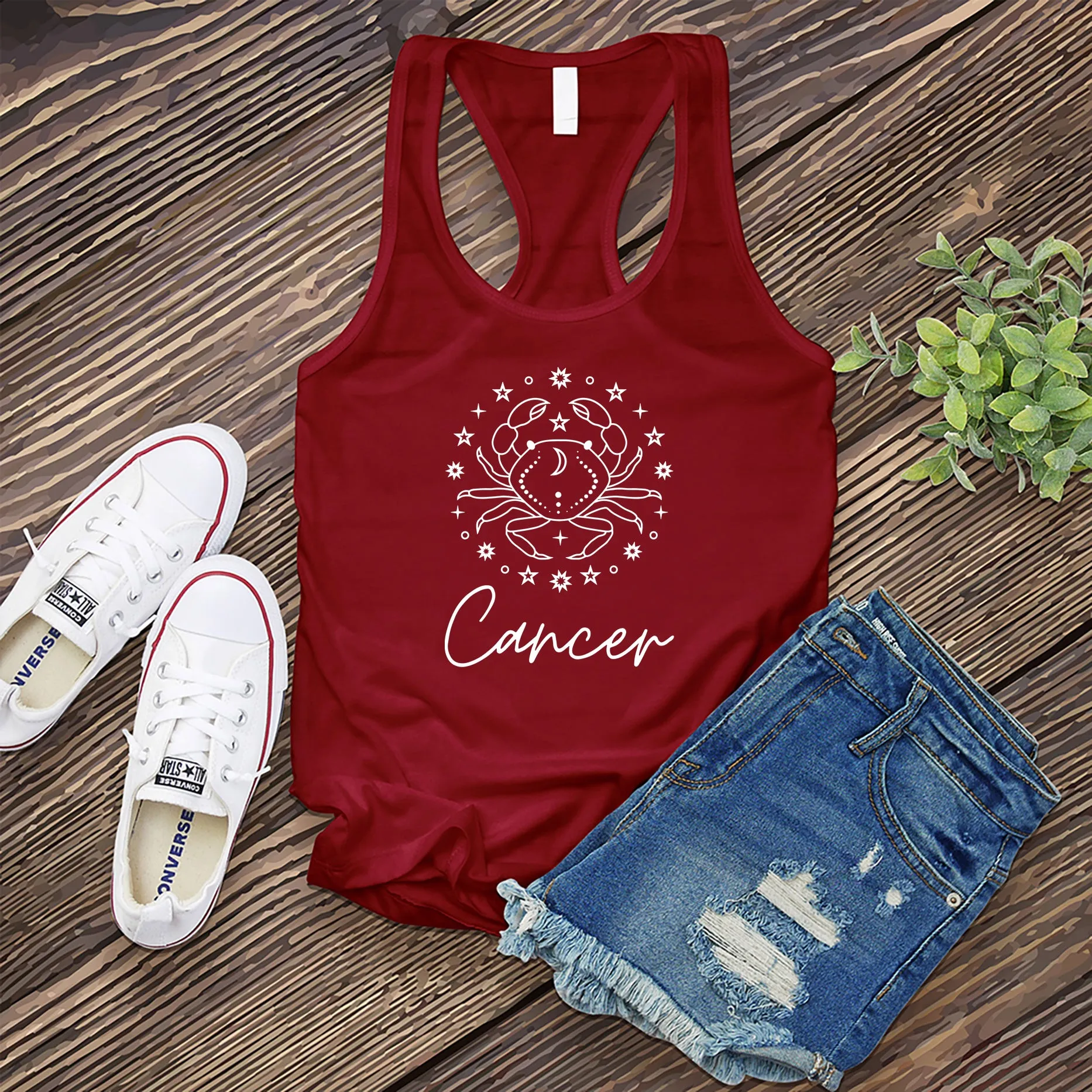 Cancer Crab Star Circle Women's Tank Top