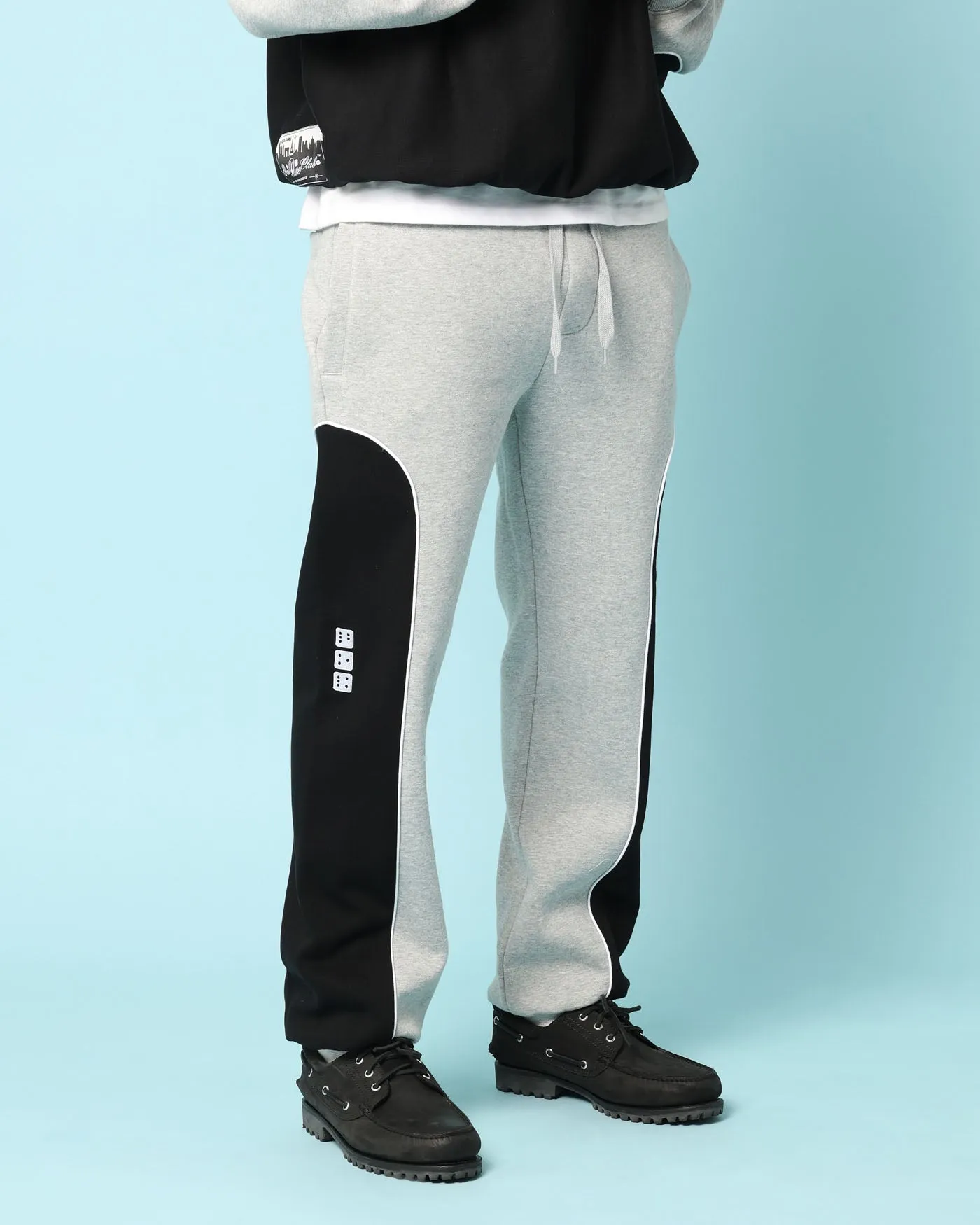 Carré Paris Dice Club Panelled Sweatpants Grey Marle/Black