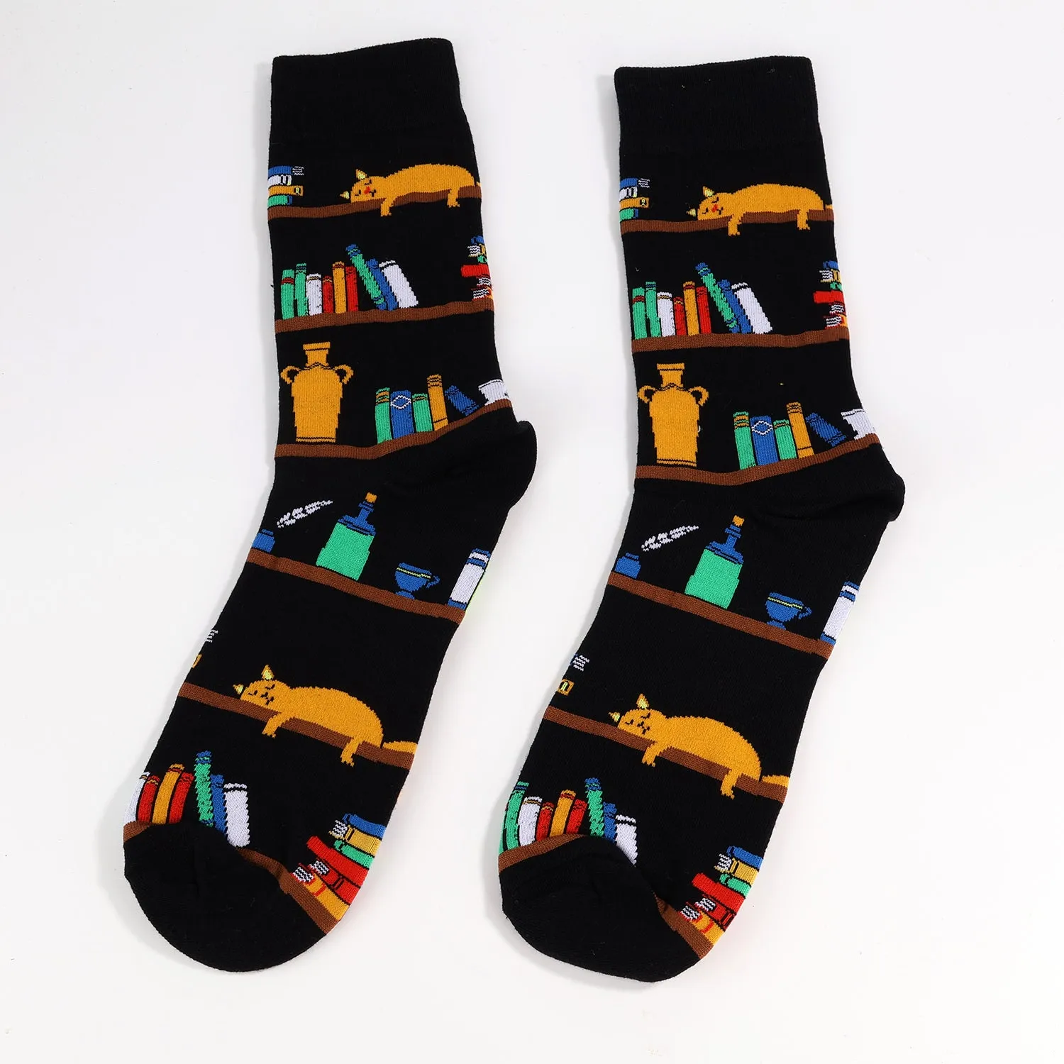 Cat Among the Book Socks