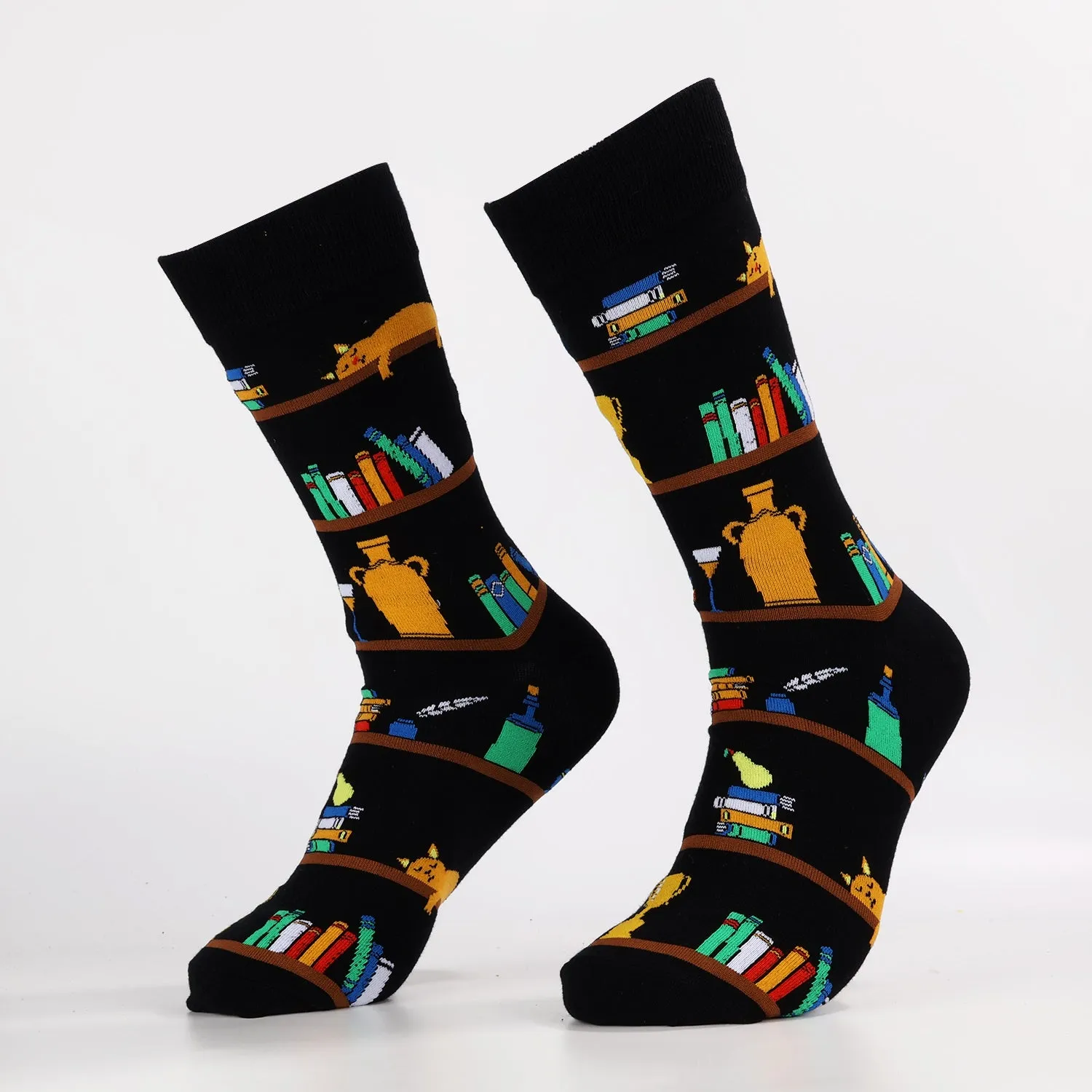 Cat Among the Book Socks