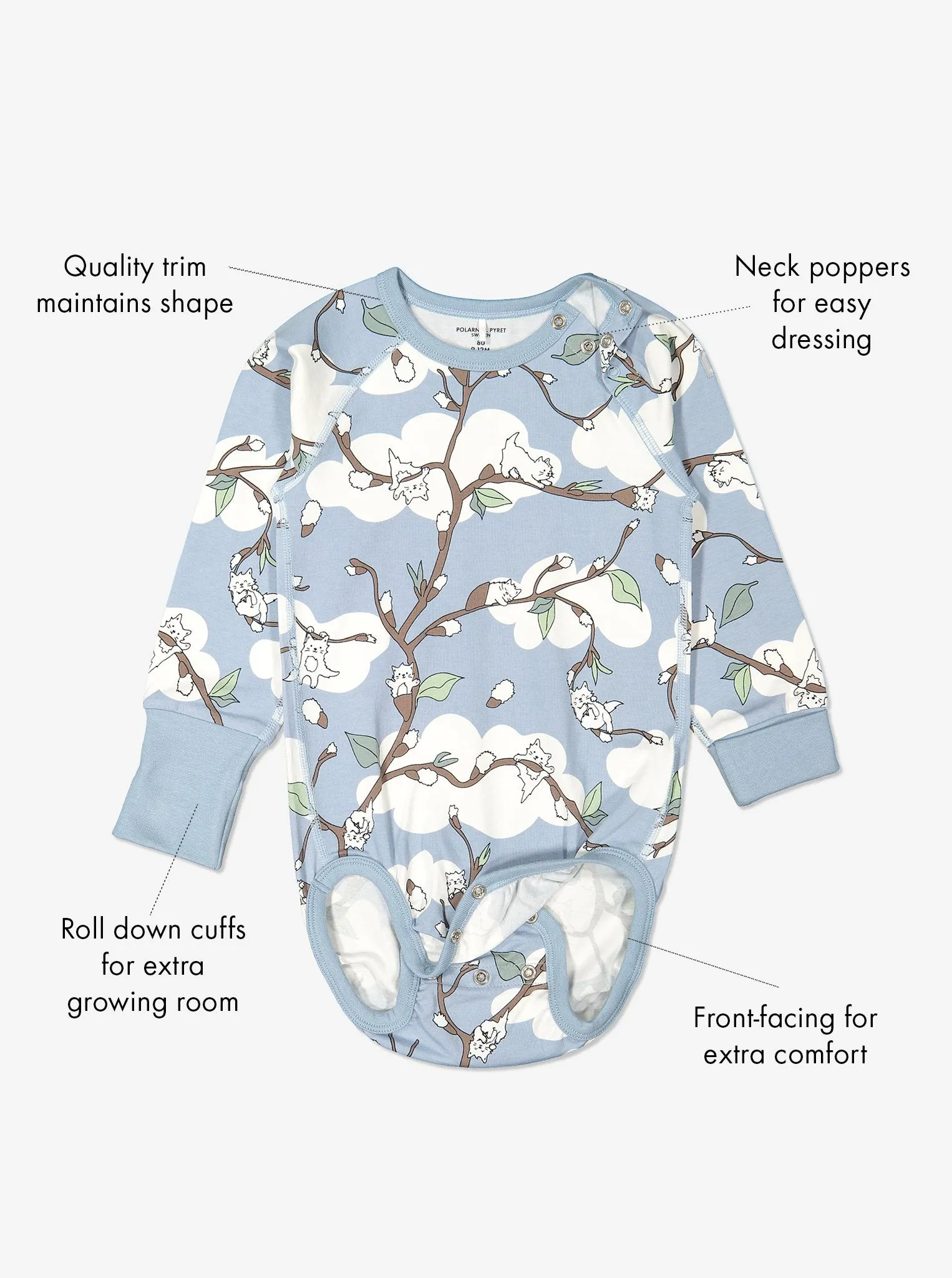 Cat Print Babygrow