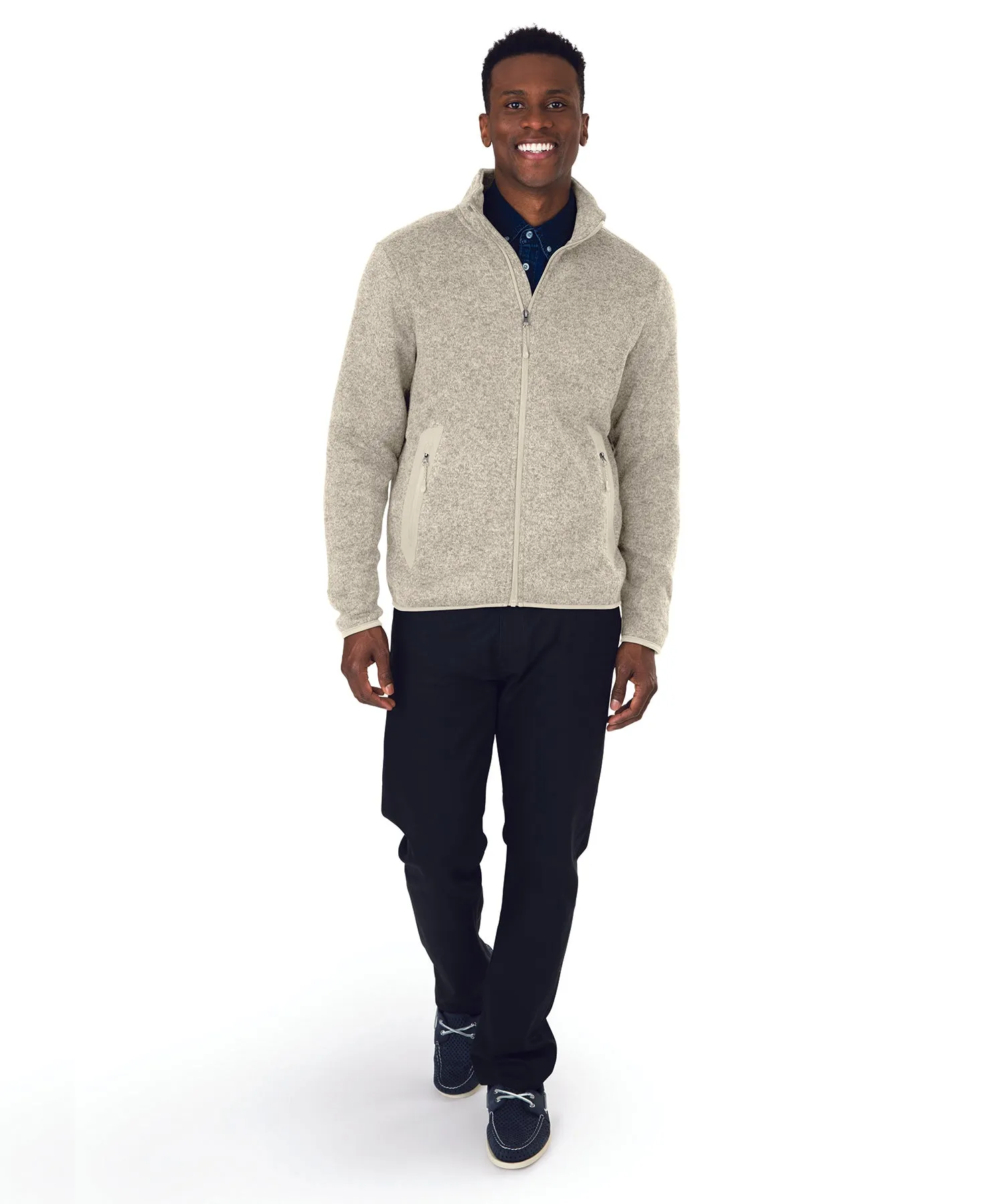 Charles River Men's Heathered Fleece Jacket