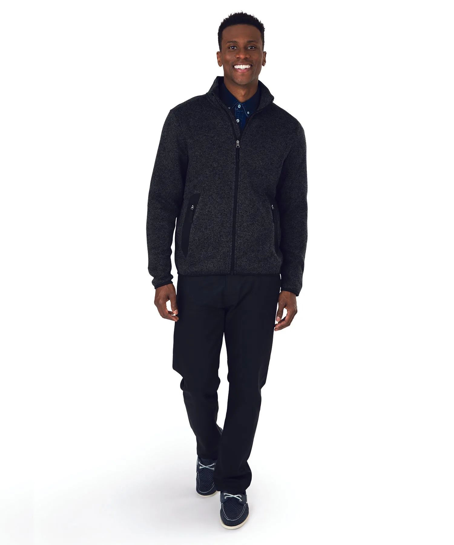 Charles River Men's Heathered Fleece Jacket