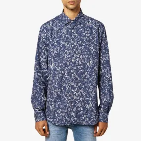 Chemise Manches Longues Imprimé Feuilles