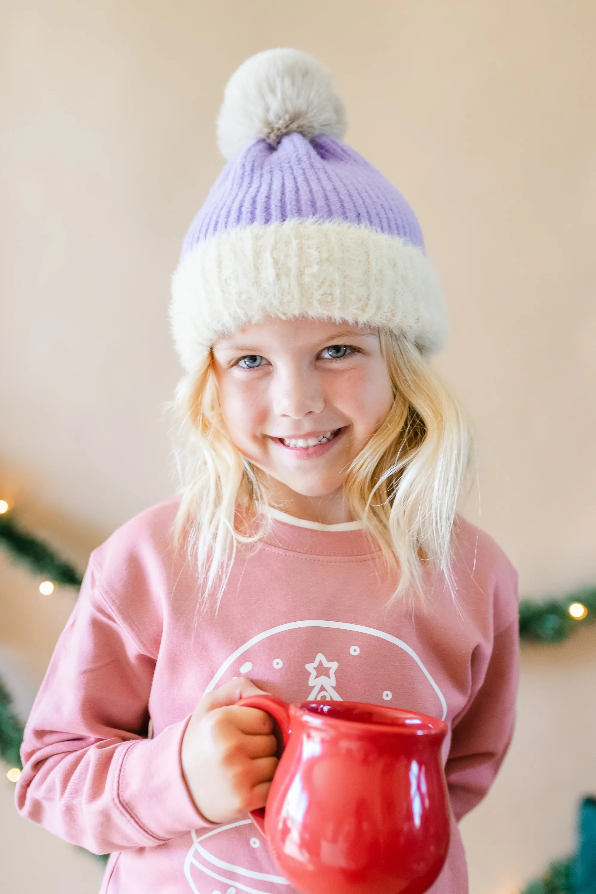 Child Pom Beanie - Multiple Colors