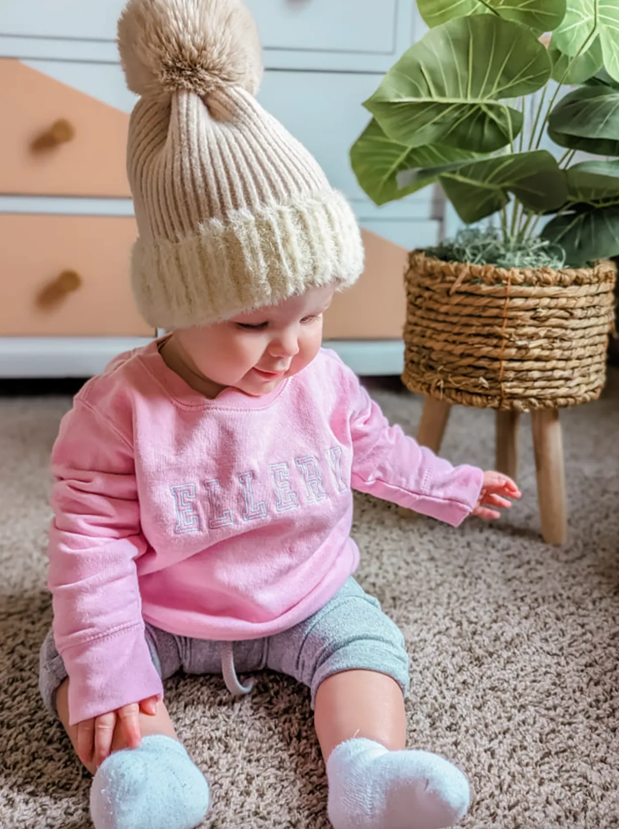 Child Pom Beanie - Multiple Colors