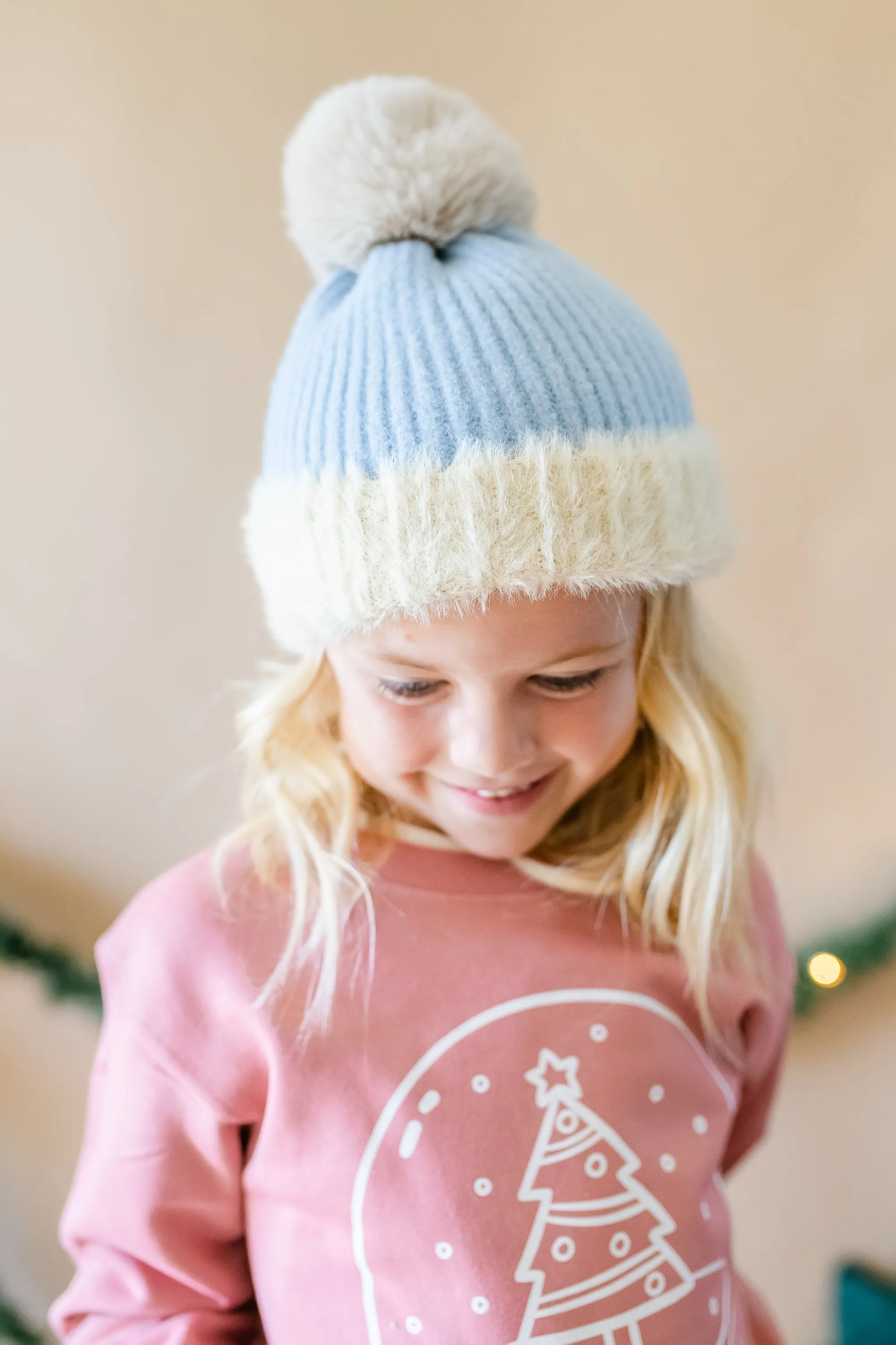 Child Pom Beanie - Multiple Colors