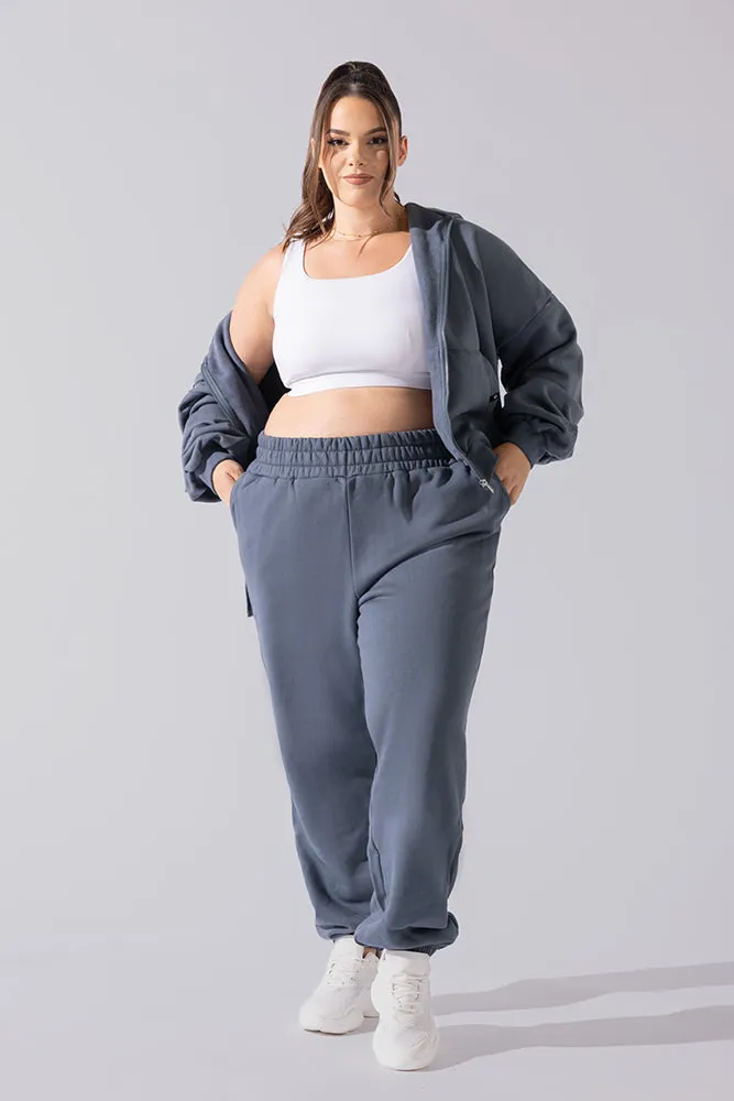 Cloud Rollover Sweatpant - Denim Blue